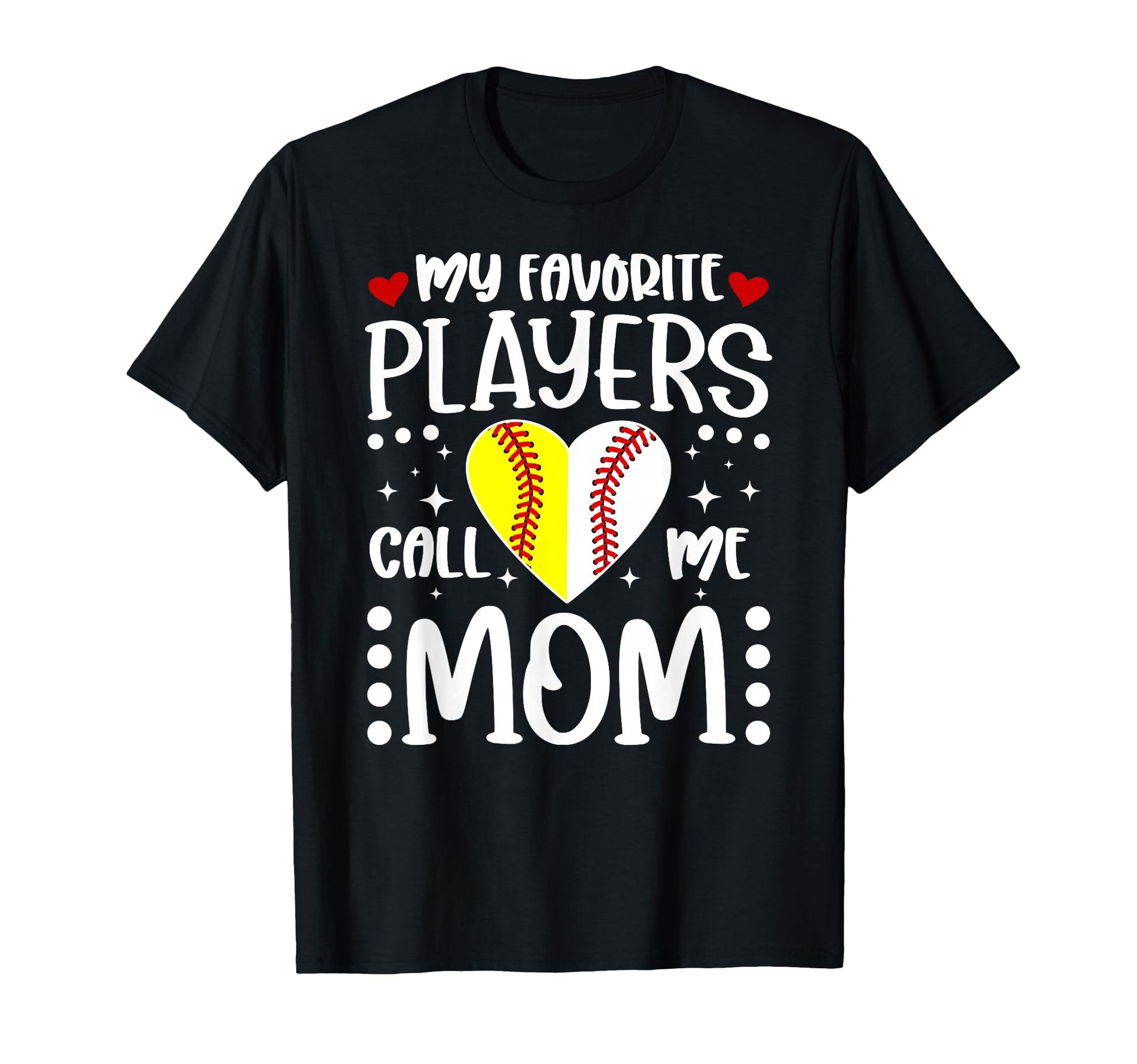 My Favorite Players Call Me Mom Softball T-Shirt - Minimalist Print Unisex - T-Shirt, Sweatshirt, Hoodie