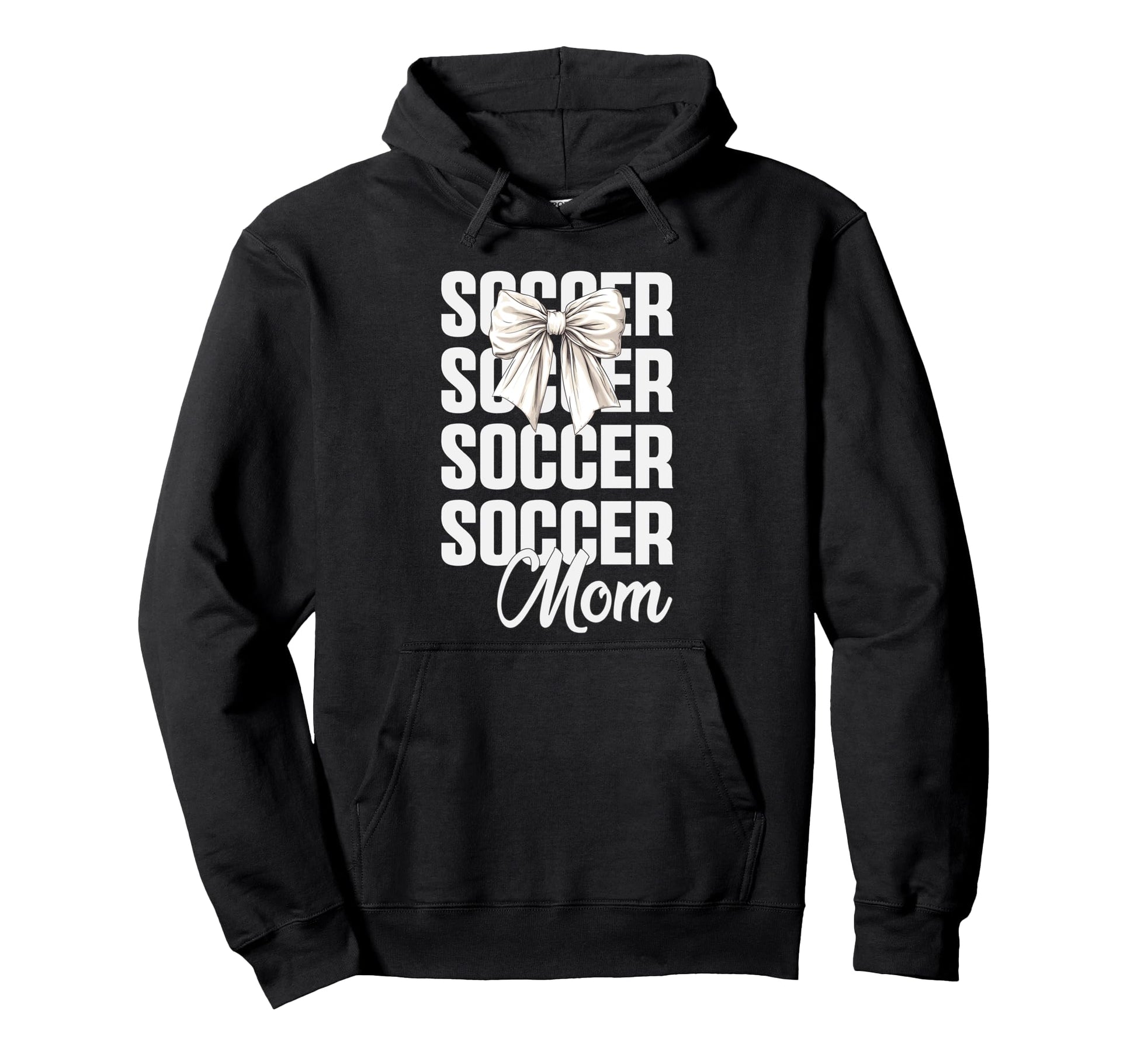Soccer Mom Coquette Bow Soccer Lovers Hoodie - Casual Everyday Wear Unisex - T-Shirt, Sweatshirt, Hoodie