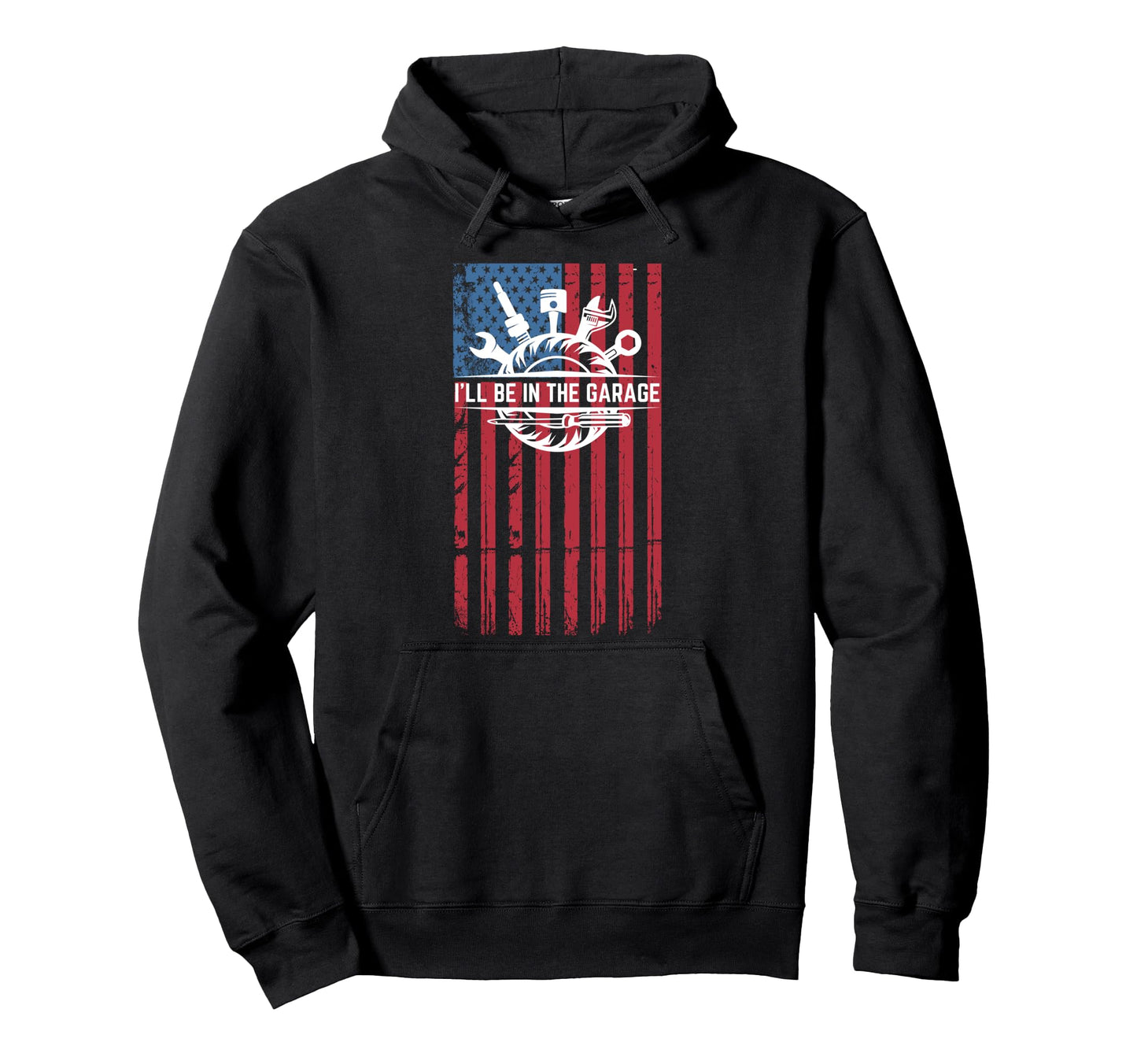 Ill Be Garage Funny Car Mechanic Dad Hoodie - Custom Art Print Unisex - T-Shirt, Sweatshirt, Hoodie