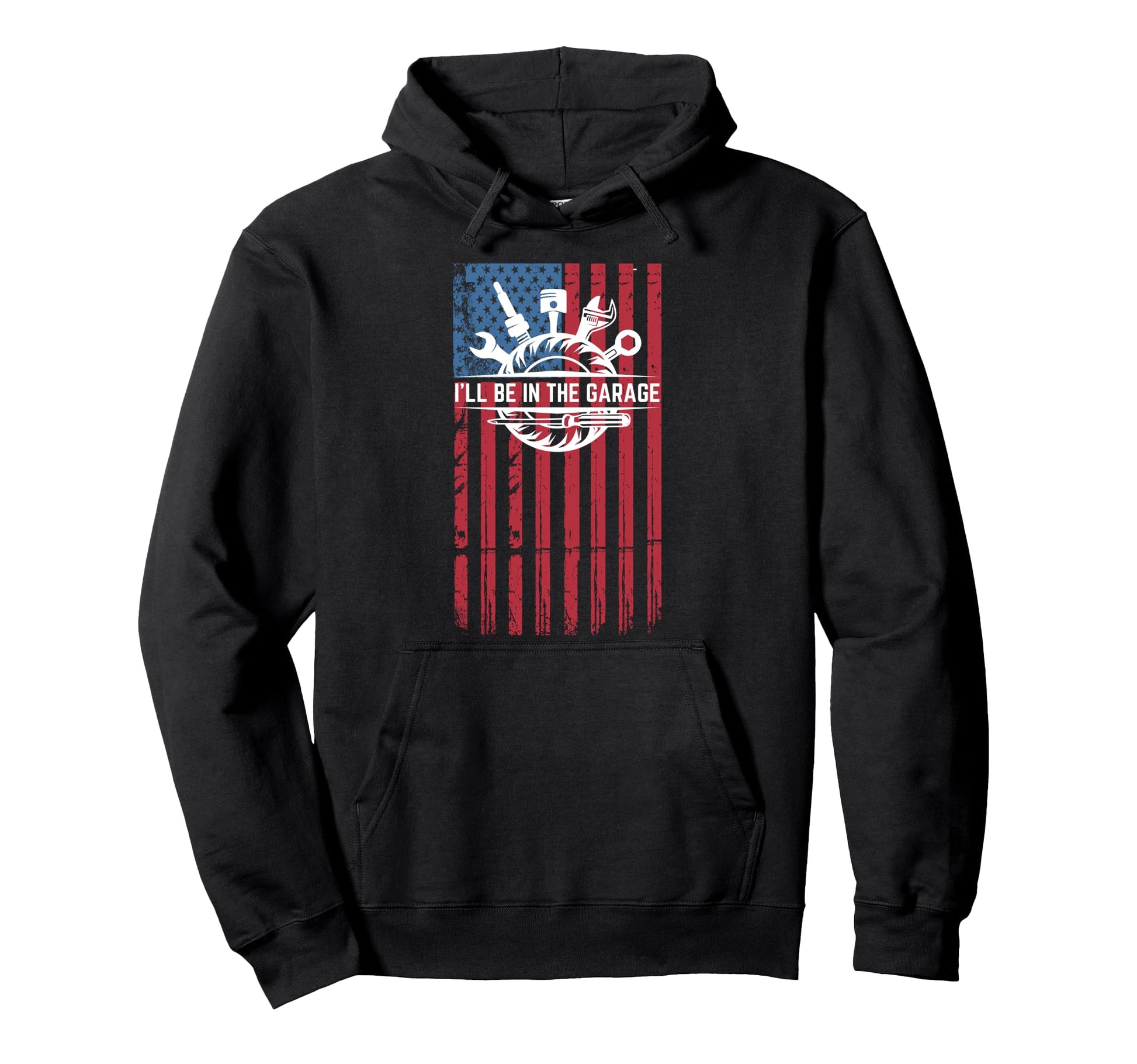 Ill Be Garage Funny Car Mechanic Dad Hoodie - Custom Art Print Unisex - T-Shirt, Sweatshirt, Hoodie