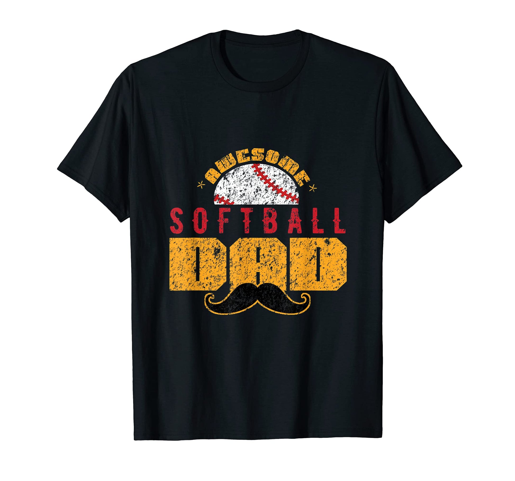 Mens Mens Softball Awesome Softball Dad T-Shirt - Graphic Print Men Women - T-Shirt, Sweatshirt, Hoodie
