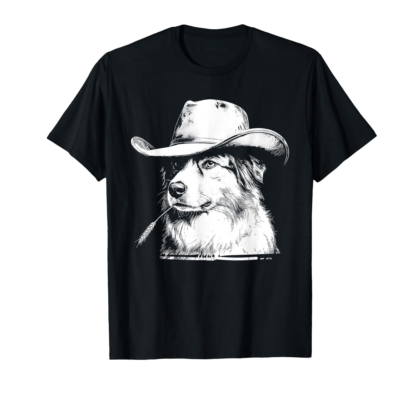 Shepherd Wearing Cowboy Hat Funny Western T-Shirt - Novelty Apparel Unisex - T-Shirt, Sweatshirt, Hoodie