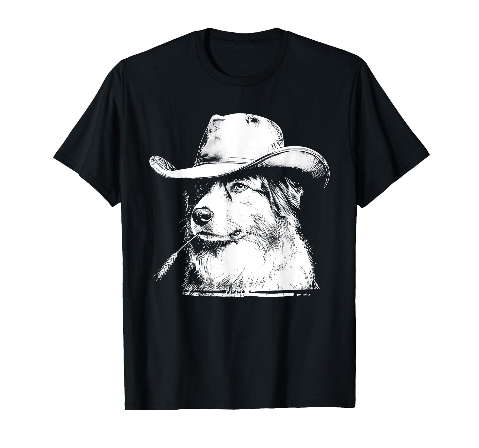 Shepherd Wearing Cowboy Hat Funny Western T-Shirt - Novelty Apparel Unisex - T-Shirt, Sweatshirt, Hoodie