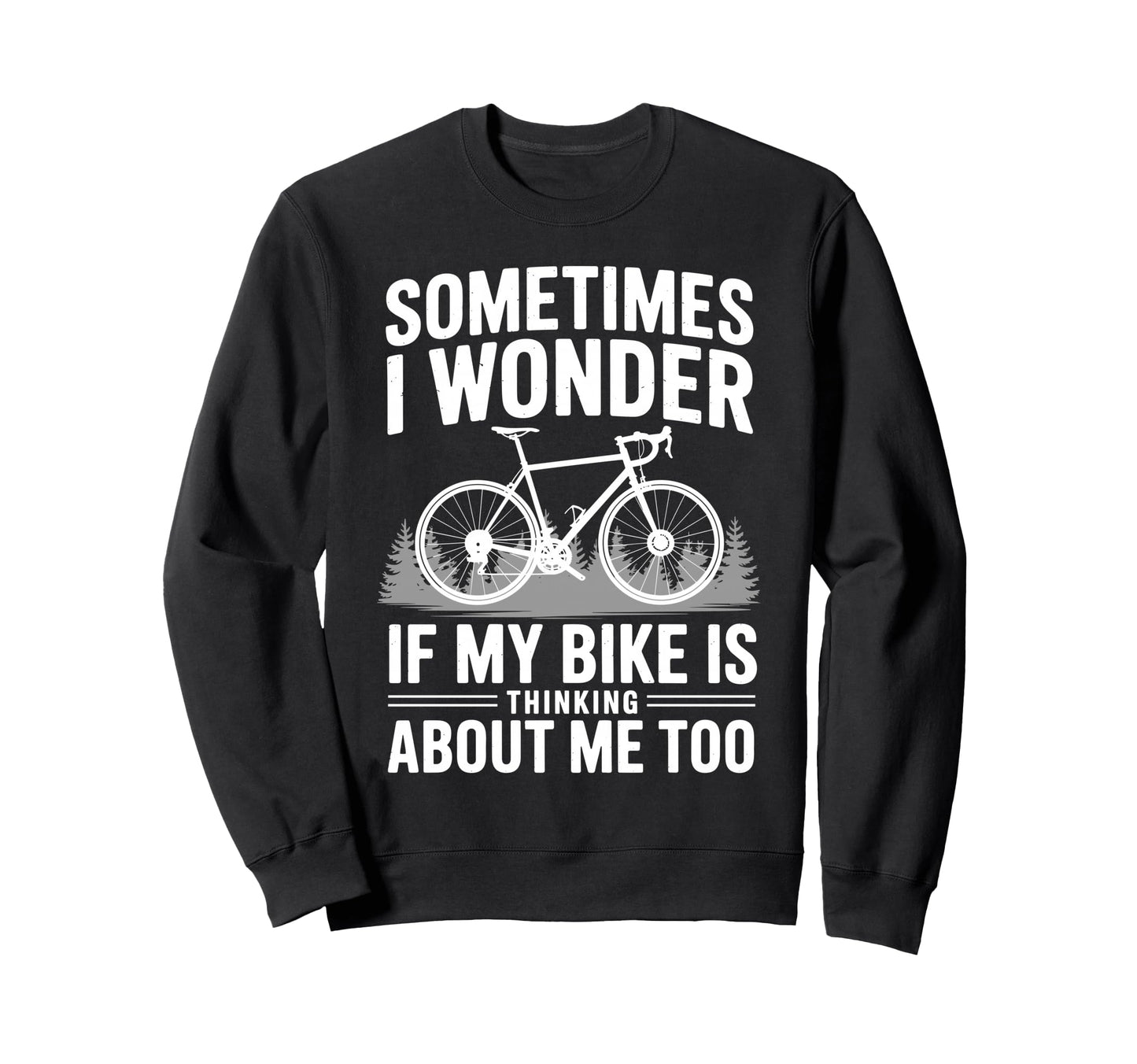 Cycling Art Bicyclist Bike Rider Sweatshirt - Minimalist Print Unisex - T-Shirt, Sweatshirt, Hoodie