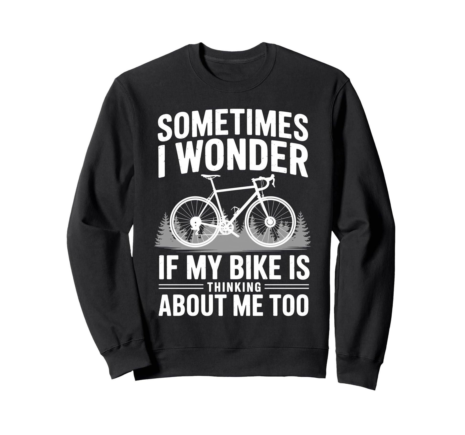 Cycling Art Bicyclist Bike Rider Sweatshirt - Minimalist Print Unisex - T-Shirt, Sweatshirt, Hoodie