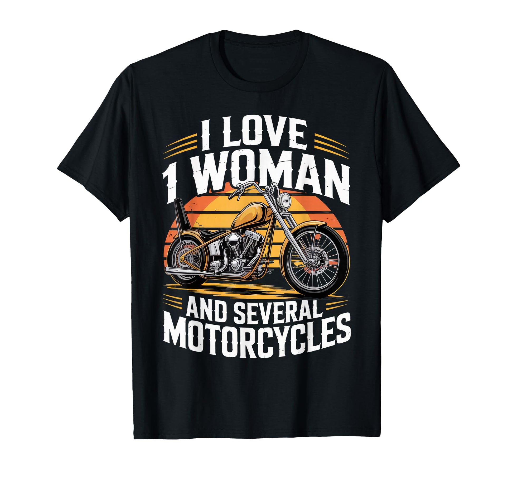 I Love 1 And Several Motorcycles T-Shirt - Minimalist Print Men Women - T-Shirt, Sweatshirt, Hoodie