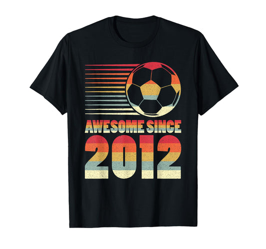 Awesome Since 2012 Soccer 14Th Birthday T-Shirt - Novelty Apparel Unisex - T-Shirt, Sweatshirt, Hoodie