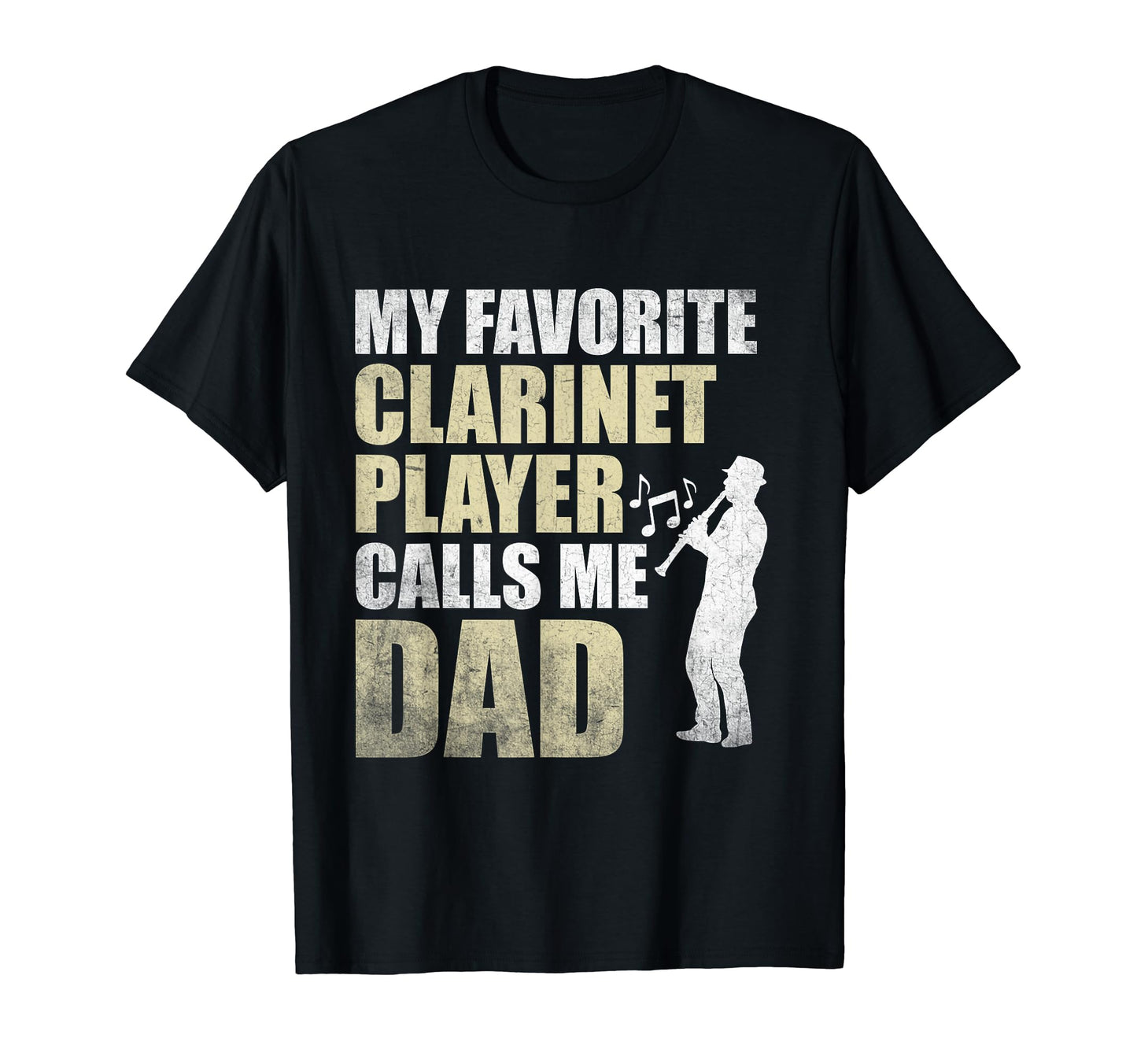 Clarinet Player Calls Me Dad Musician T-Shirt - Minimalist Print Unisex - T-Shirt, Sweatshirt, Hoodie