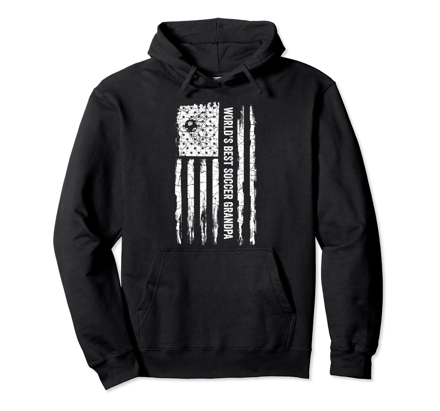 Usa Flag Worlds Best Soccer Grandpa Hoodie - Aesthetic Graphic Unisex - T-Shirt, Sweatshirt, Hoodie