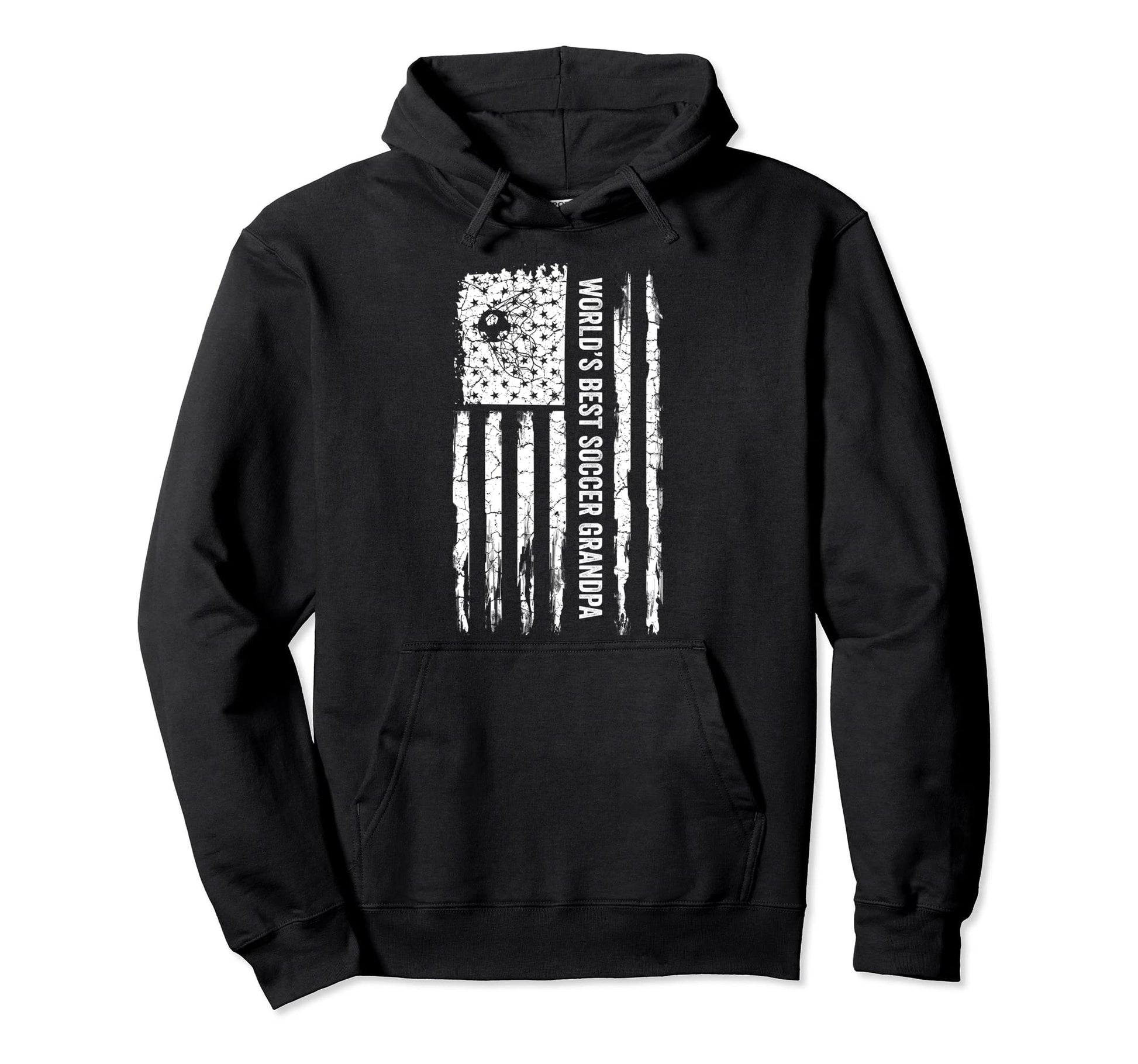 Usa Flag Worlds Best Soccer Grandpa Hoodie - Aesthetic Graphic Unisex - T-Shirt, Sweatshirt, Hoodie