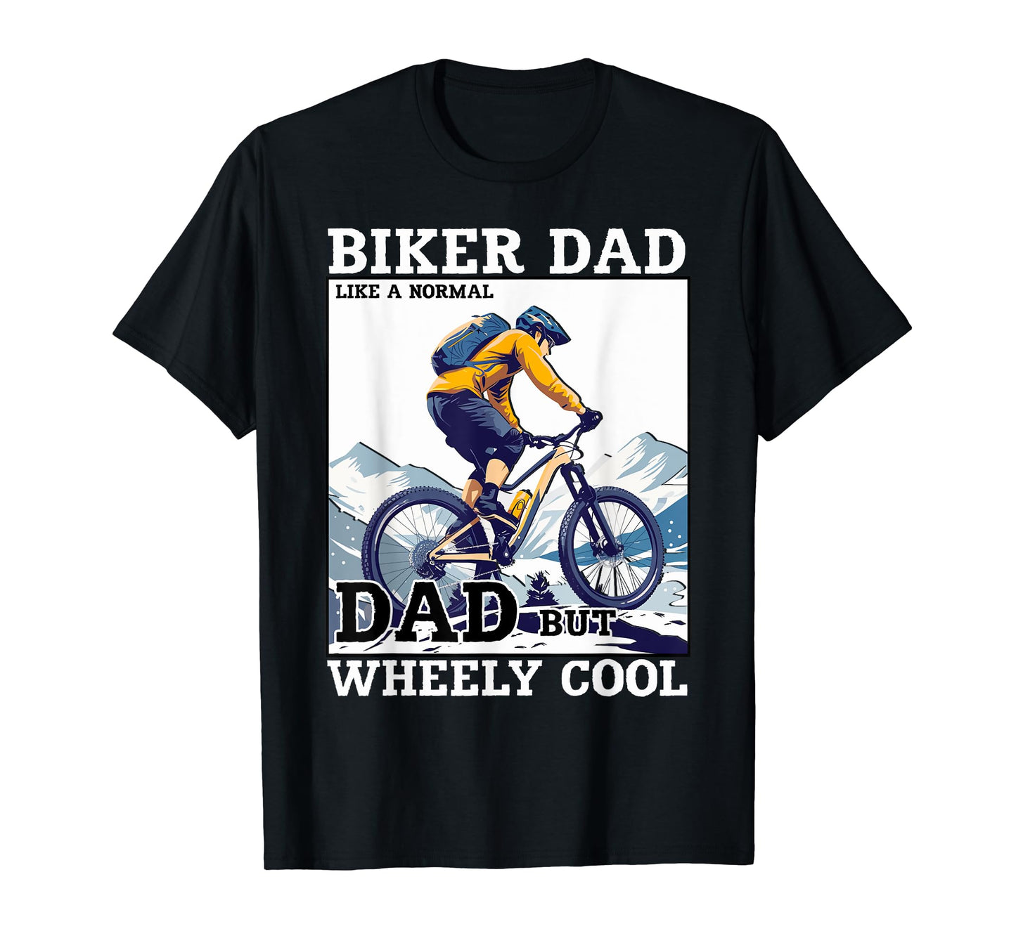 Biker Dad Cycling Enthusiast T-Shirt - Minimalist Print for Adults - T-Shirt, Sweatshirt, Hoodie
