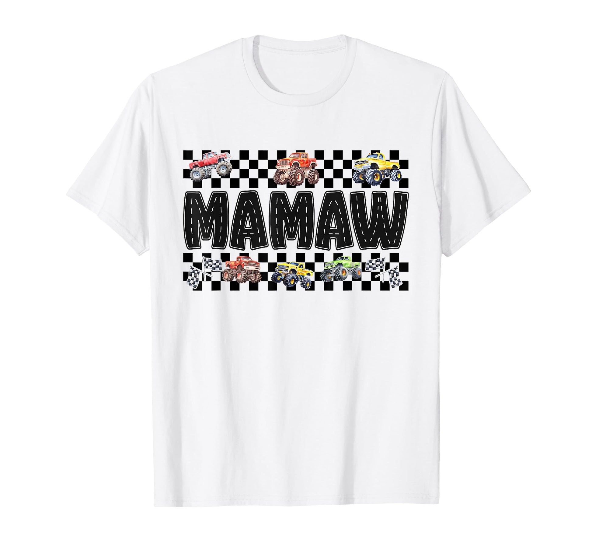 Mamaw Monster Truck Family Crew T-Shirt - Novelty Apparel Men Women - T-Shirt, Sweatshirt, Hoodie
