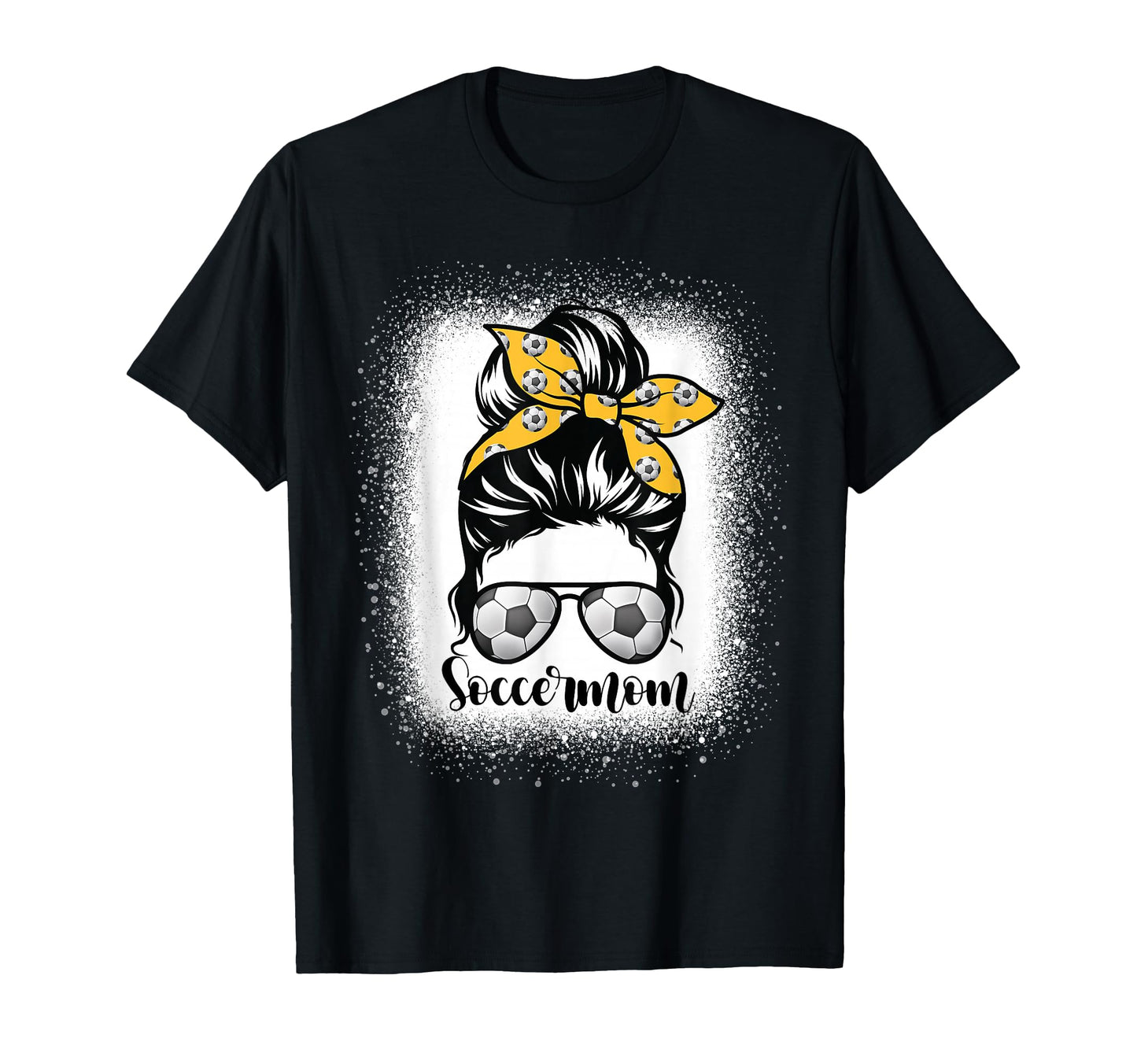 Bleached Soccer Mom Messy Bun Lovers T-Shirt - Unique Graphic for Adults - T-Shirt, Sweatshirt, Hoodie