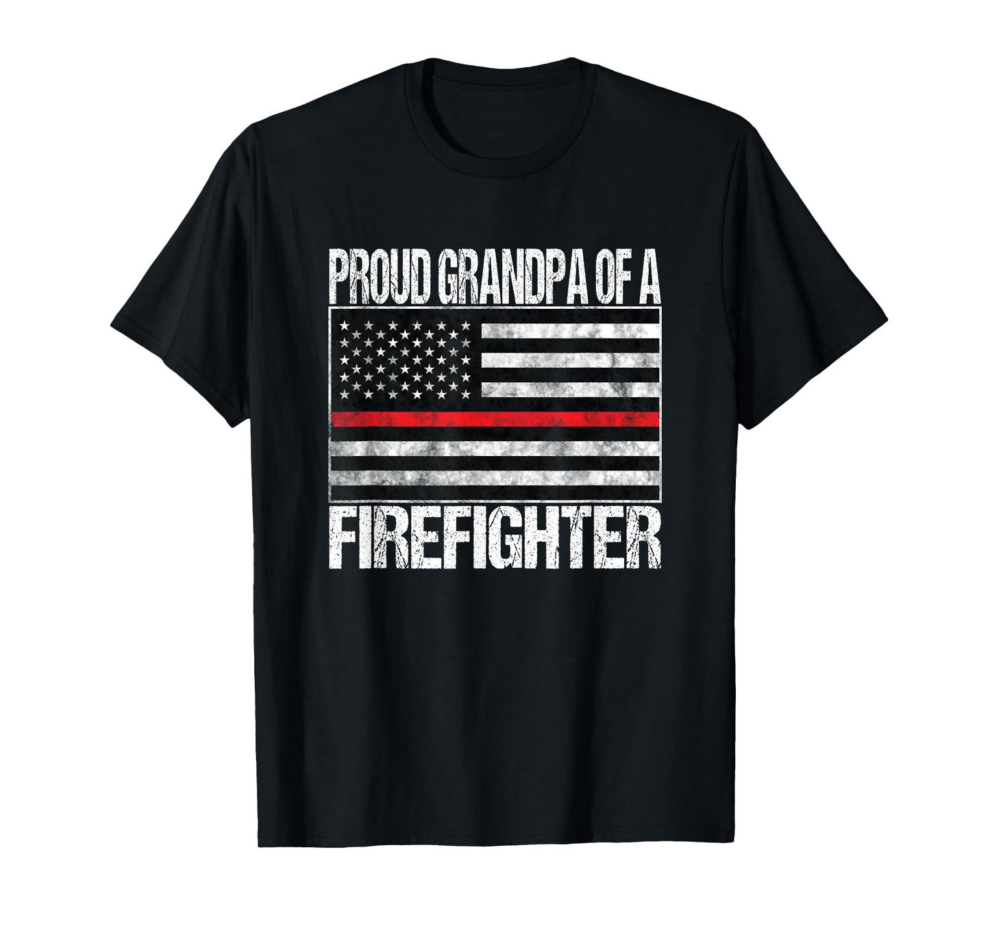Proud Grandpa Firefighter Fireman Support T-Shirt - Graphic Print Unisex - T-Shirt, Sweatshirt, Hoodie