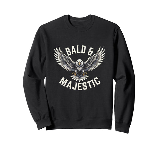 Bald Majestic Sexy Bald Guy Funny Dad Sweatshirt - Trendy Graphic Unisex - T-Shirt, Sweatshirt, Hoodie