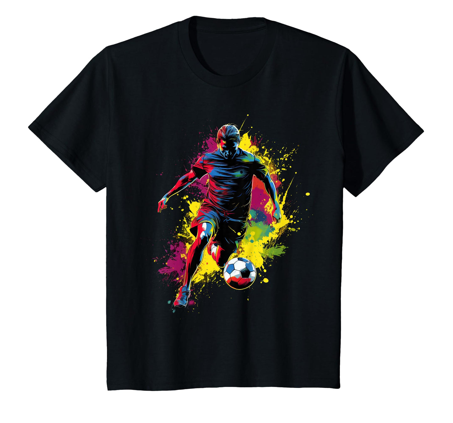 Colorful Soccer Player Mens Soccer T-Shirt - Trendy Graphic Unisex - T-Shirt, Sweatshirt, Hoodie