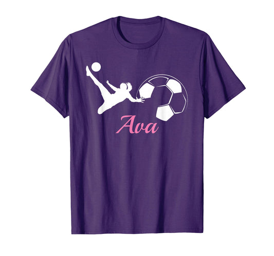 Ava Name Gift Personalized Soccer T-Shirt - Novelty Apparel Unisex - T-Shirt, Sweatshirt, Hoodie