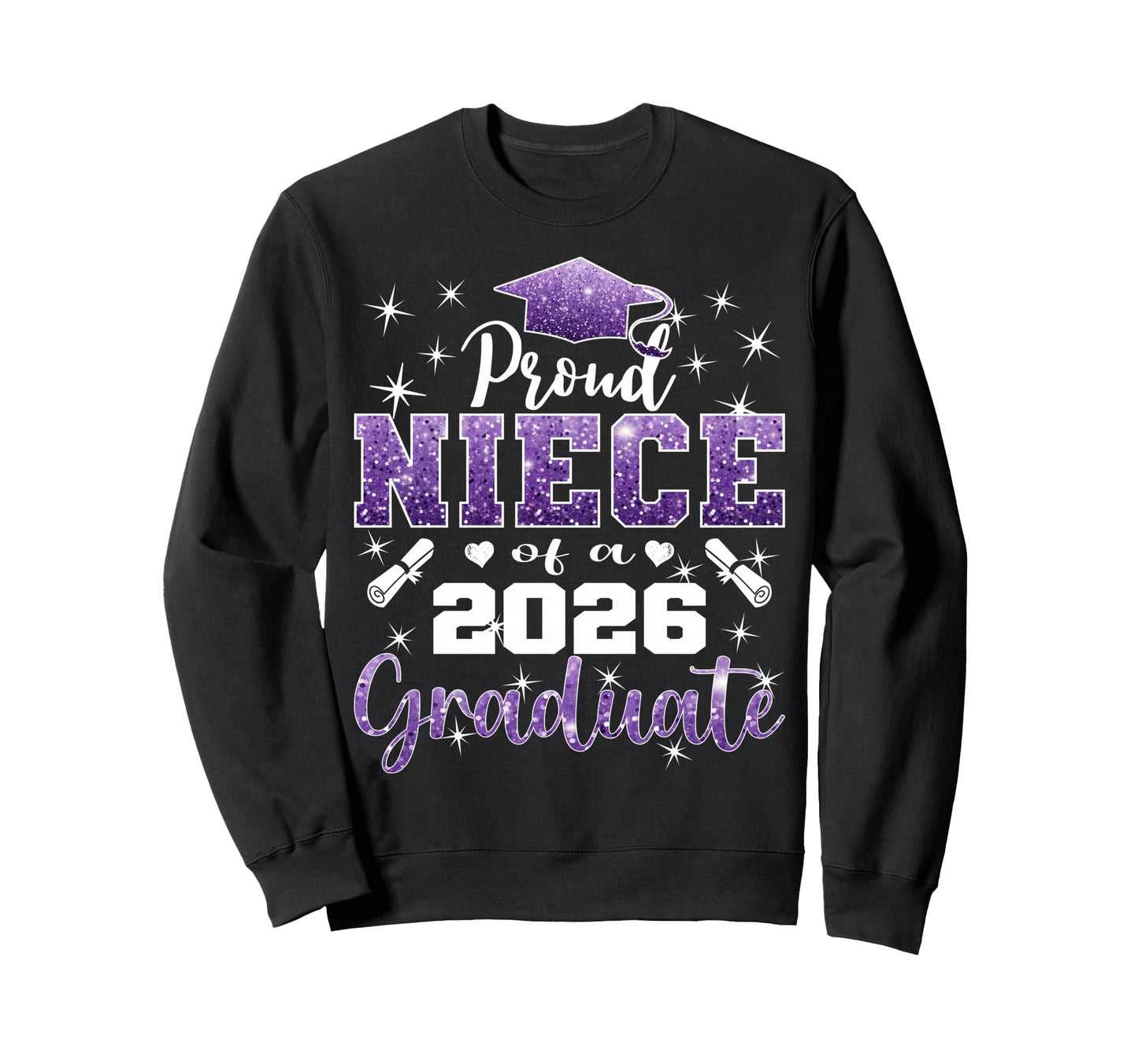 Super Proud Niece 2026 Graduate Sweatshirt - Unique Graphic Men Women - T-Shirt, Sweatshirt, Hoodie