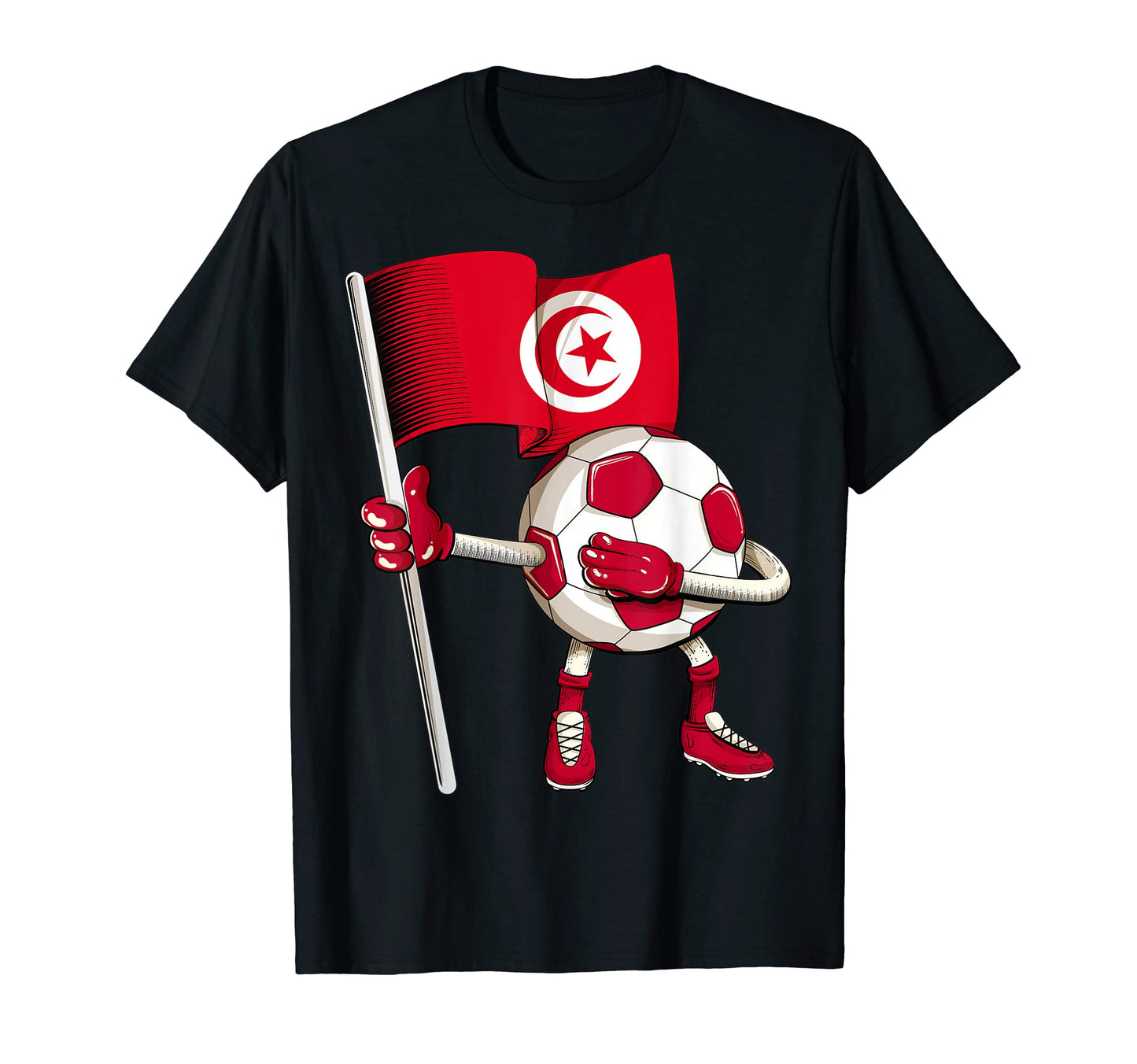 Tunisia Soccer Jersey Tunisian Flag T-Shirt - Novelty Apparel Men Women - T-Shirt, Sweatshirt, Hoodie