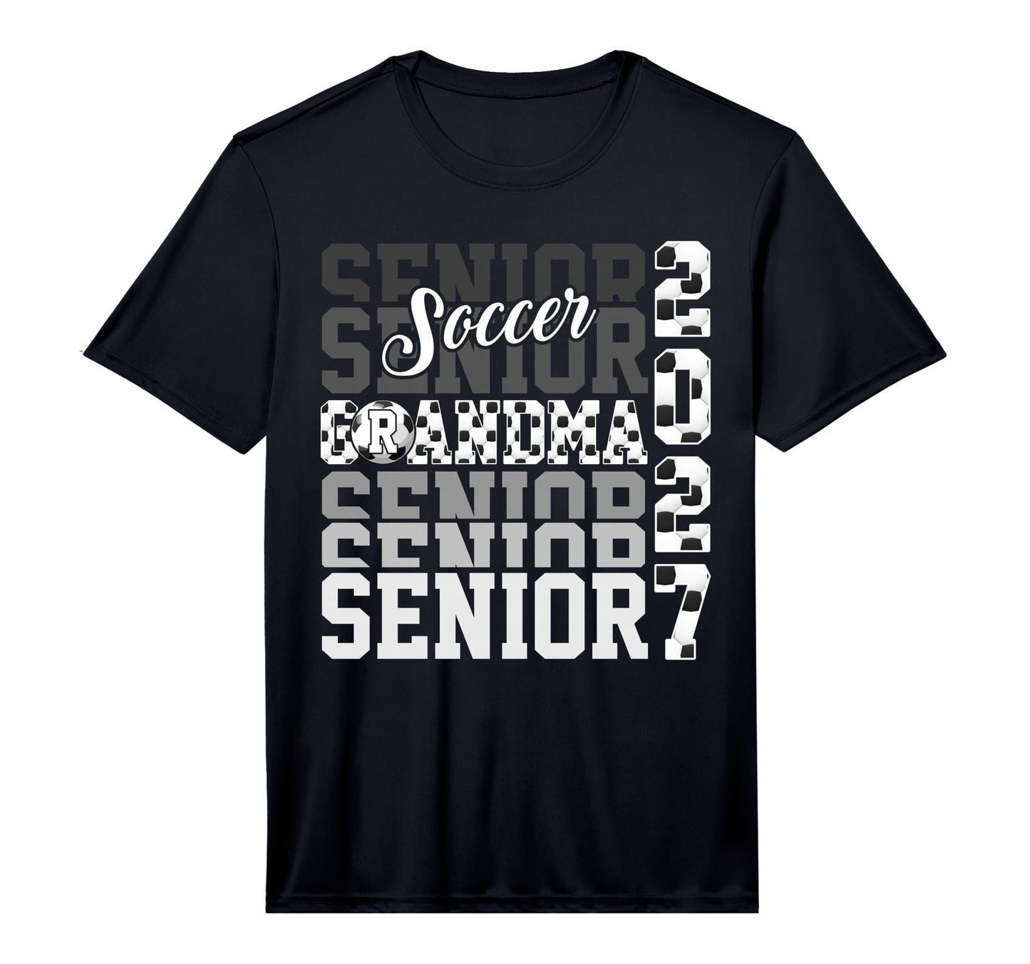 Senior 2027 Soccer Grandma Proud T-Shirt - Novelty Apparel Men Women - T-Shirt, Sweatshirt, Hoodie