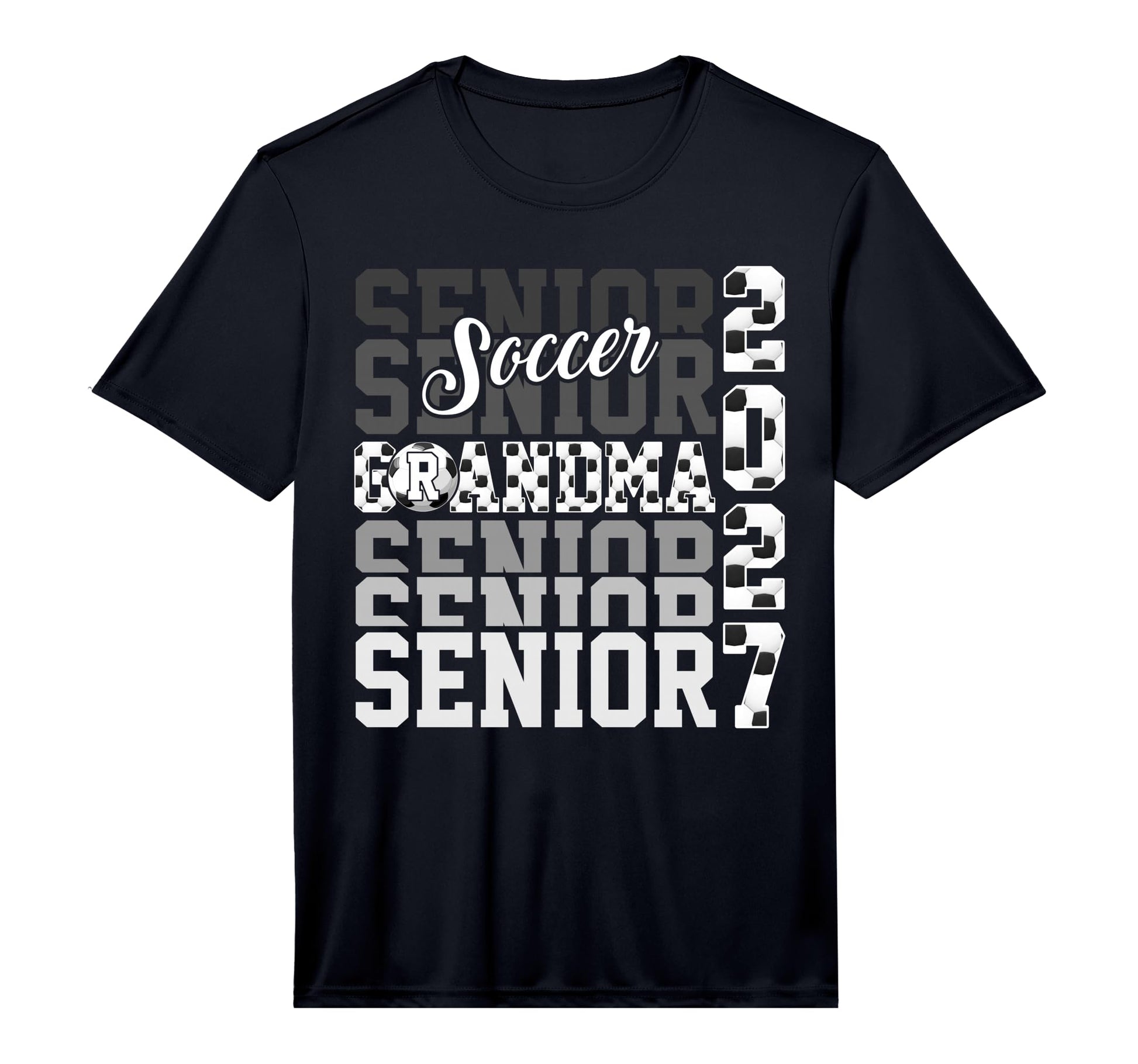 Senior 2027 Soccer Grandma Proud T-Shirt - Novelty Apparel Men Women - T-Shirt, Sweatshirt, Hoodie