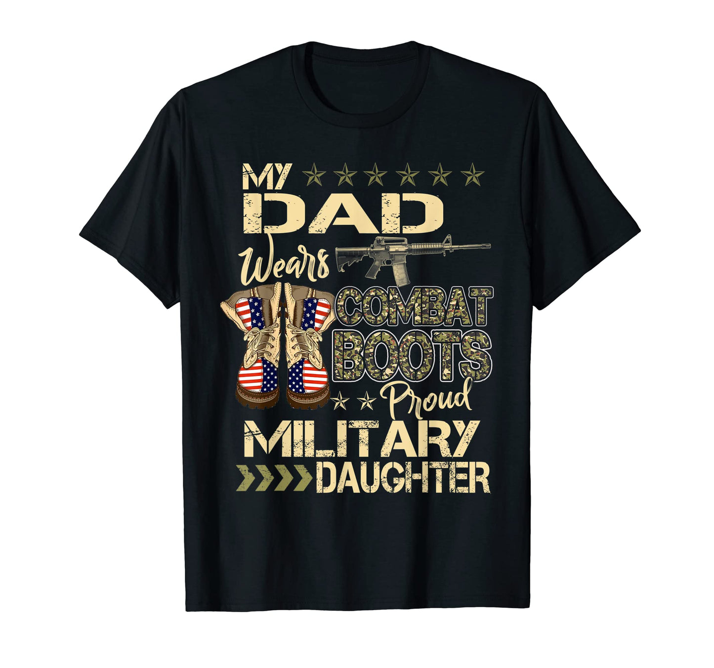 My Dad Wears Combat Boots Proud T-Shirt - Minimalist Print Men Women - T-Shirt, Sweatshirt, Hoodie