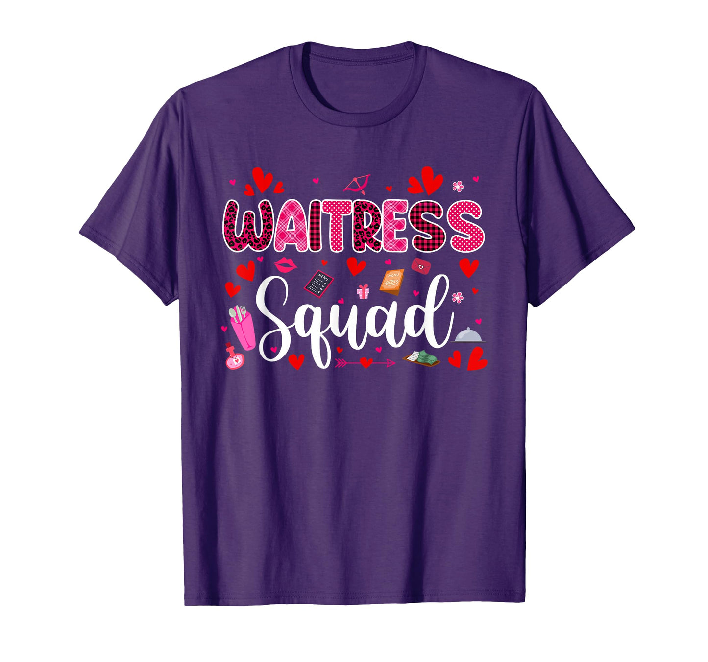 Waitress Squad Tools Hearts T-Shirt - Casual Everyday Wear for Adults - T-Shirt, Sweatshirt, Hoodie