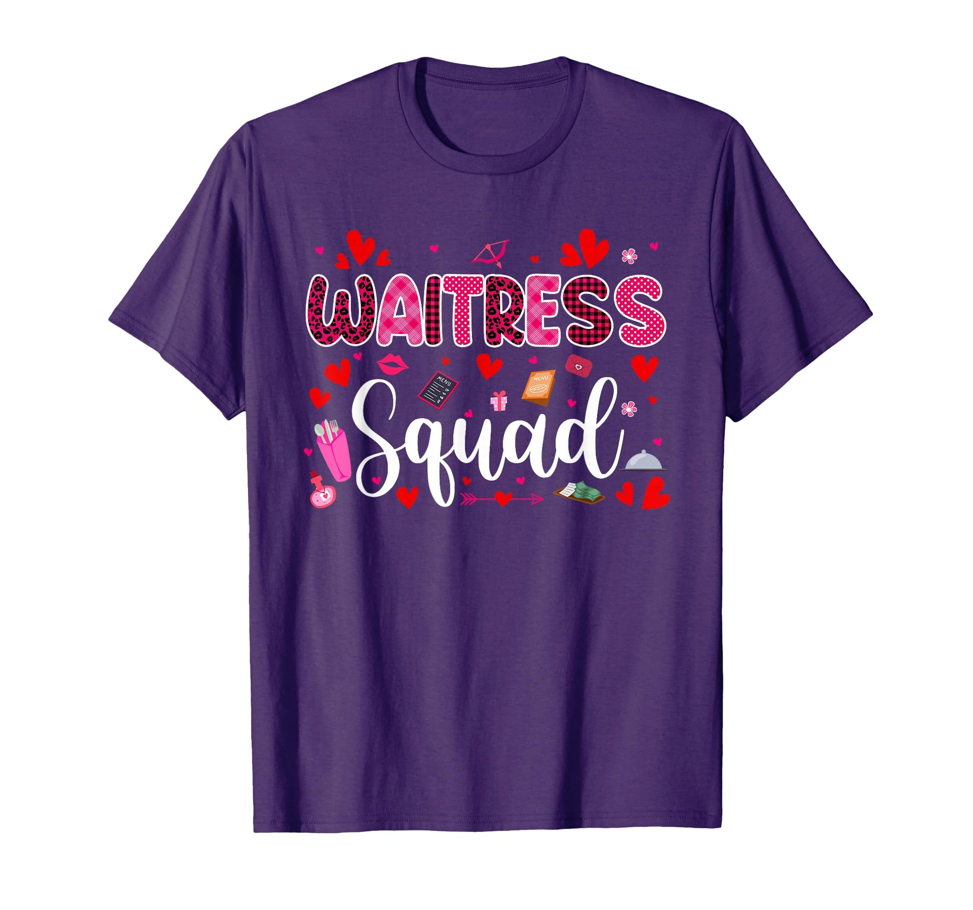 Waitress Squad Tools Hearts T-Shirt - Casual Everyday Wear for Adults - T-Shirt, Sweatshirt, Hoodie