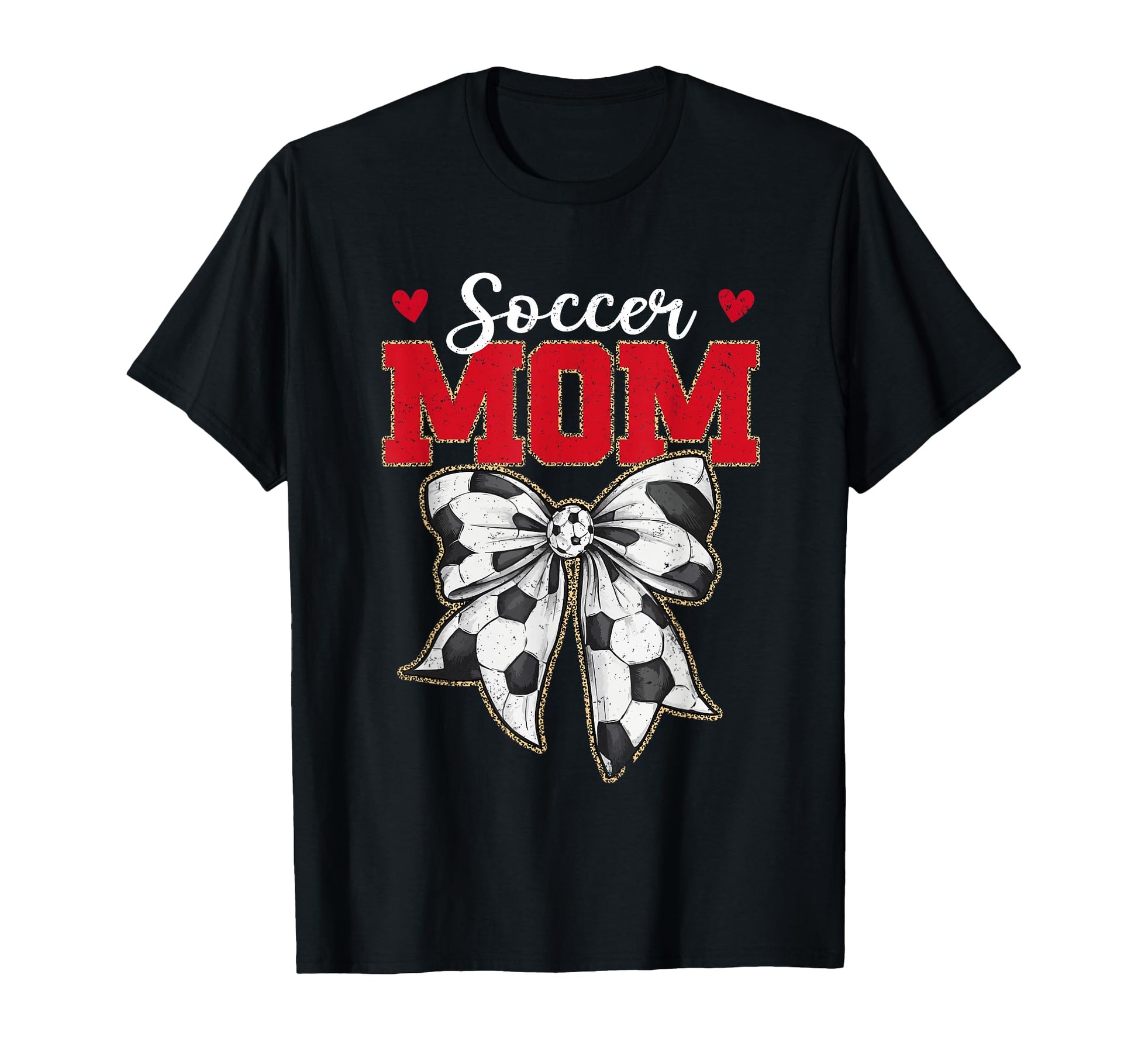 Soccer Mom Bow Leopard Soccer Lovers T-Shirt - Custom Art Print Men Women - T-Shirt, Sweatshirt, Hoodie