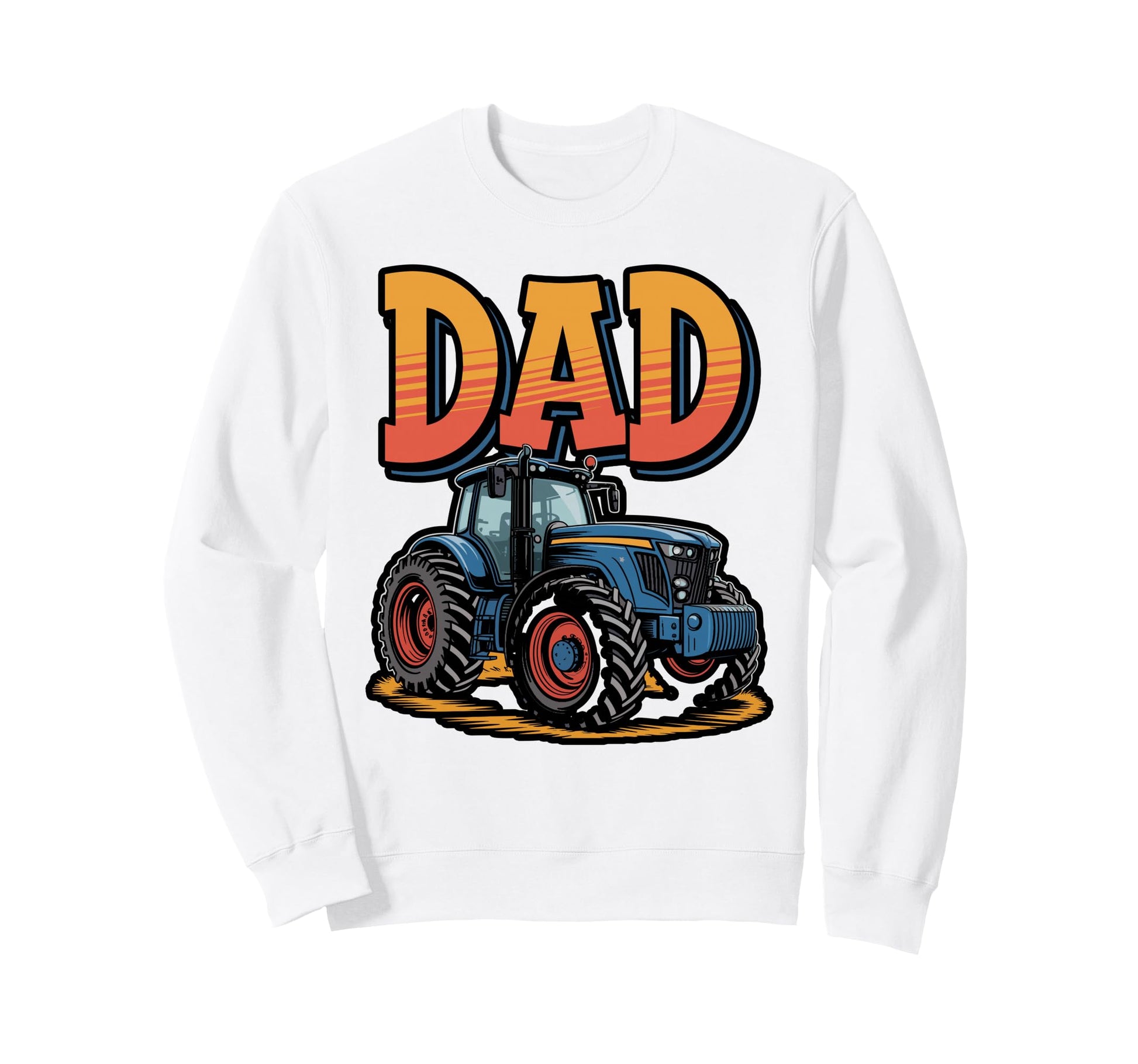 Farmer Dad Tractor Barn Distressed Sweatshirt - Trendy Graphic for Adults - T-Shirt, Sweatshirt, Hoodie