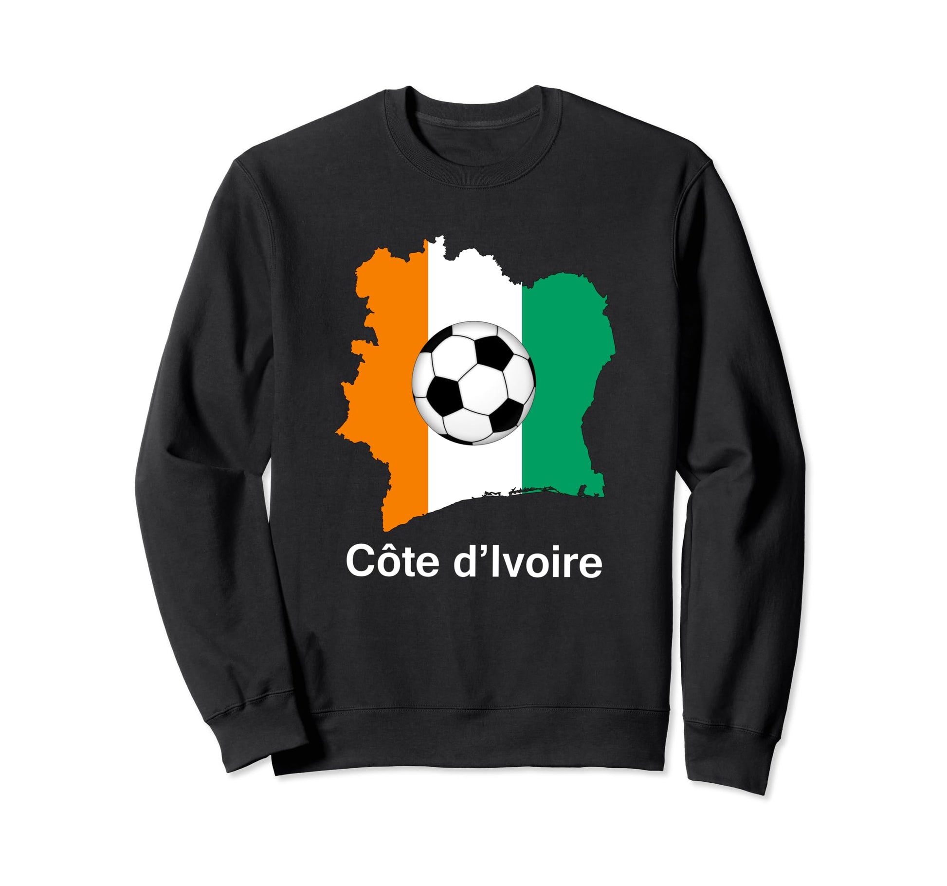 Ivory Coast Futbol Soccer Sweatshirt - Minimalist Print for Adults - T-Shirt, Sweatshirt, Hoodie