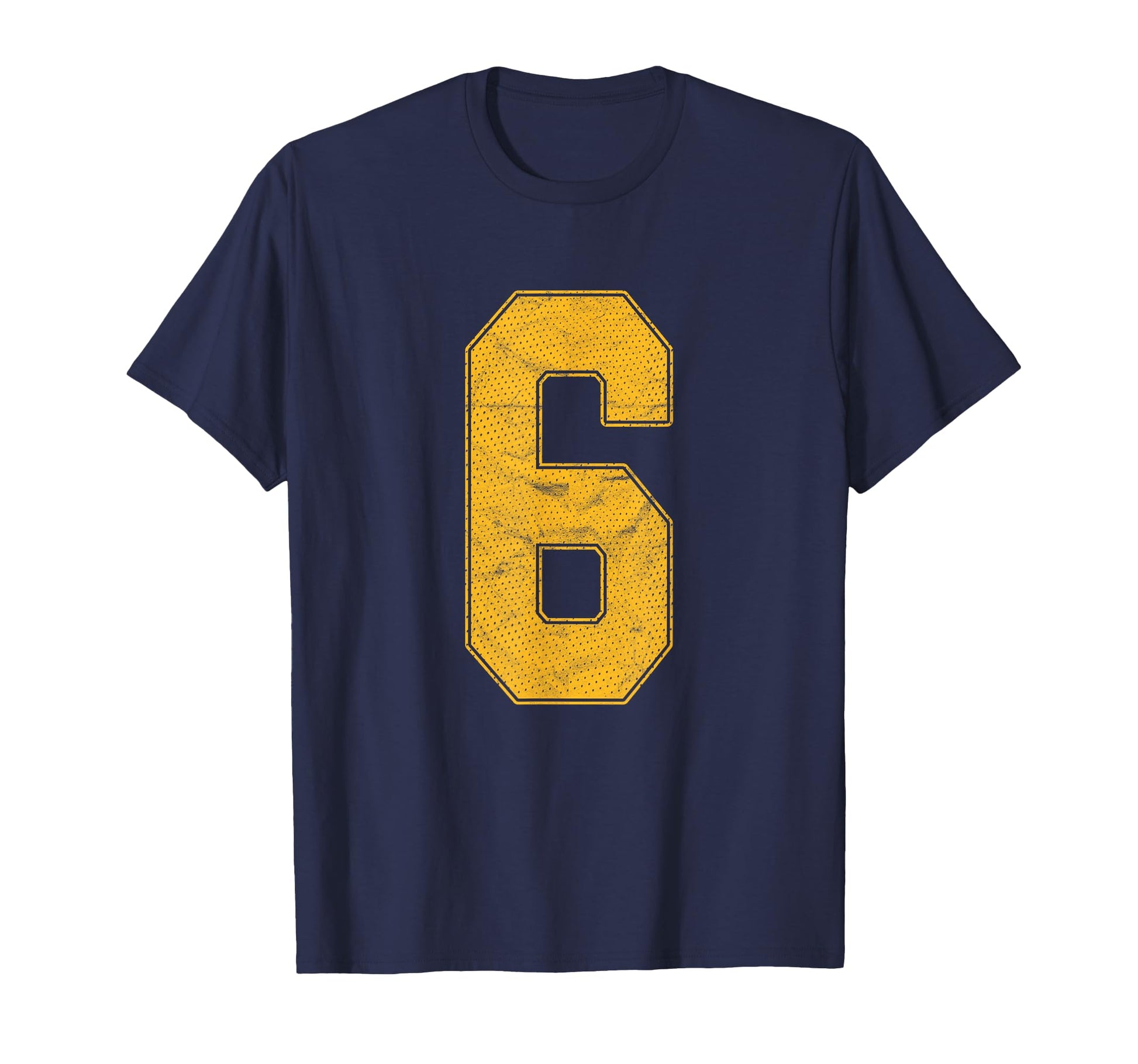 Number 6 Numbered Uniform Sports Team T-Shirt - Novelty Apparel Men Women - T-Shirt, Sweatshirt, Hoodie