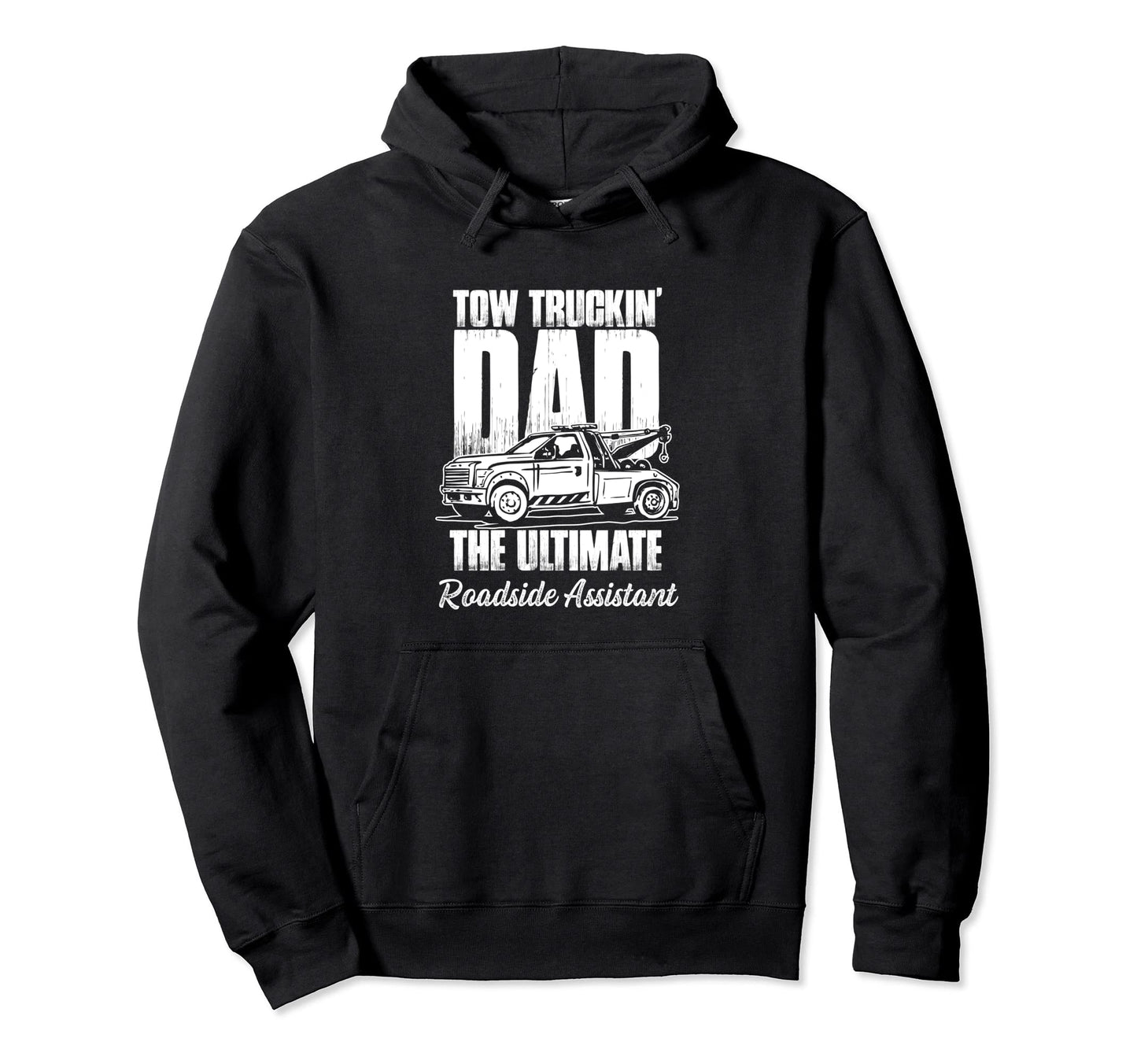 Tow Truck Driver Dad Trucker Assistant Hoodie - Minimalist Print Men Women - T-Shirt, Sweatshirt, Hoodie