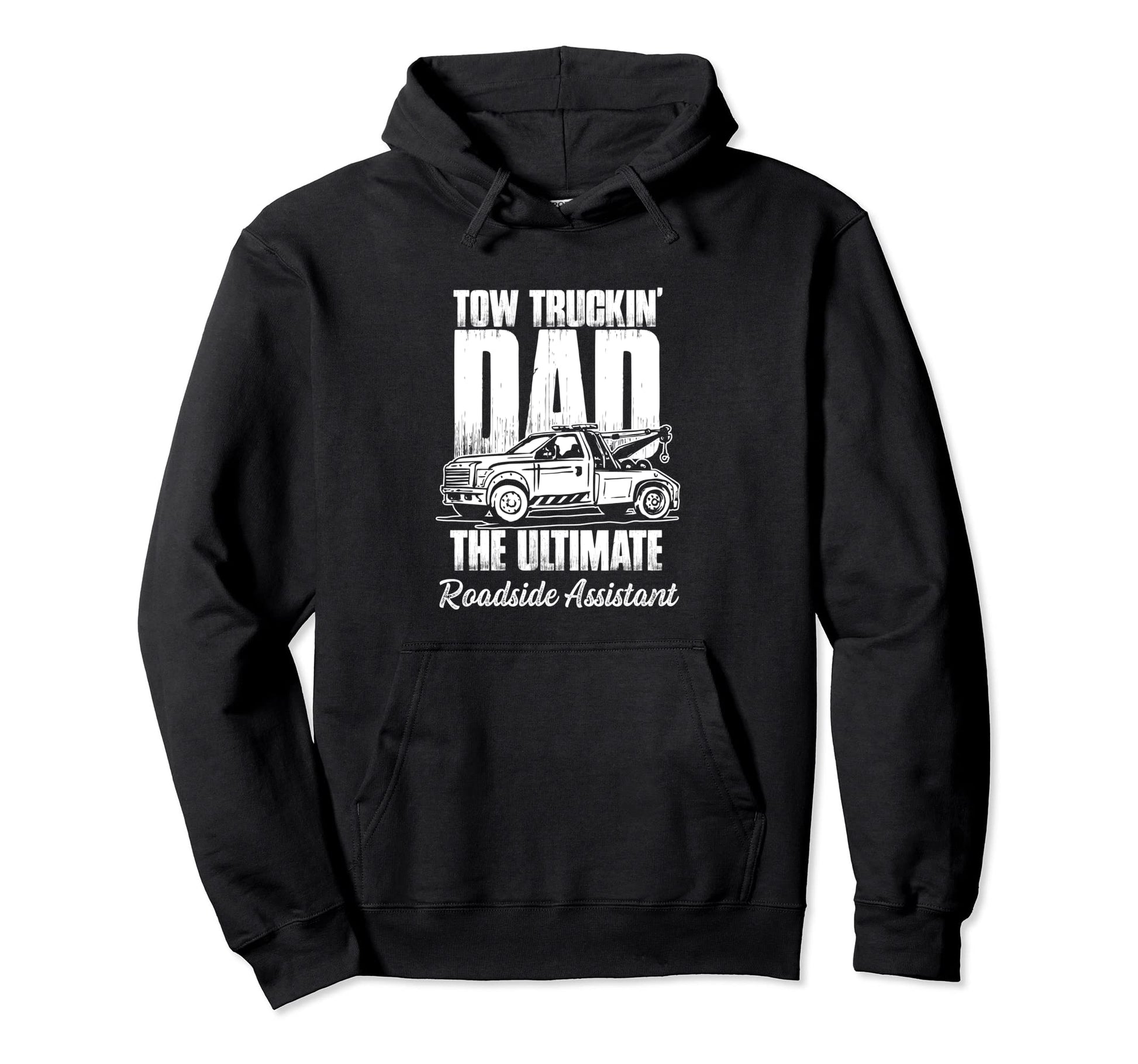 Tow Truck Driver Dad Trucker Assistant Hoodie - Minimalist Print Men Women - T-Shirt, Sweatshirt, Hoodie