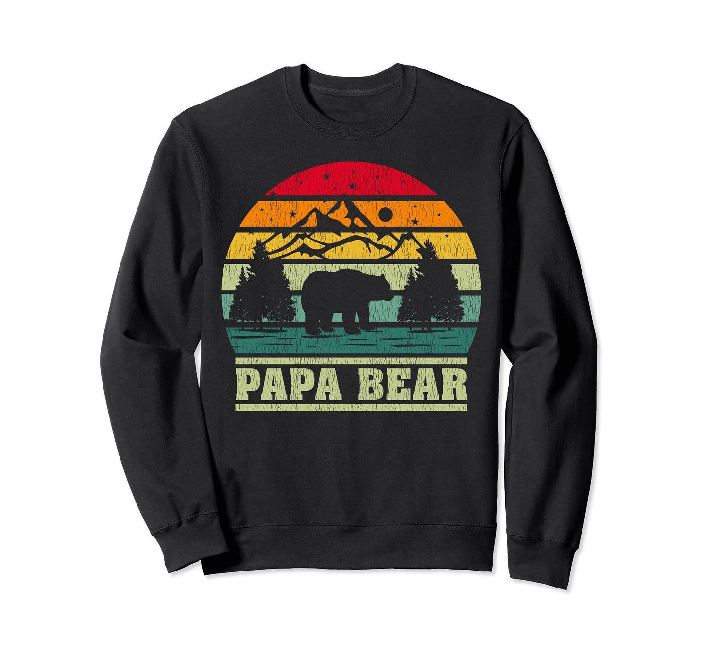Mountain Camping Papa Bear Fathers Sweatshirt - Unique Graphic Men Women - T-Shirt, Sweatshirt, Hoodie