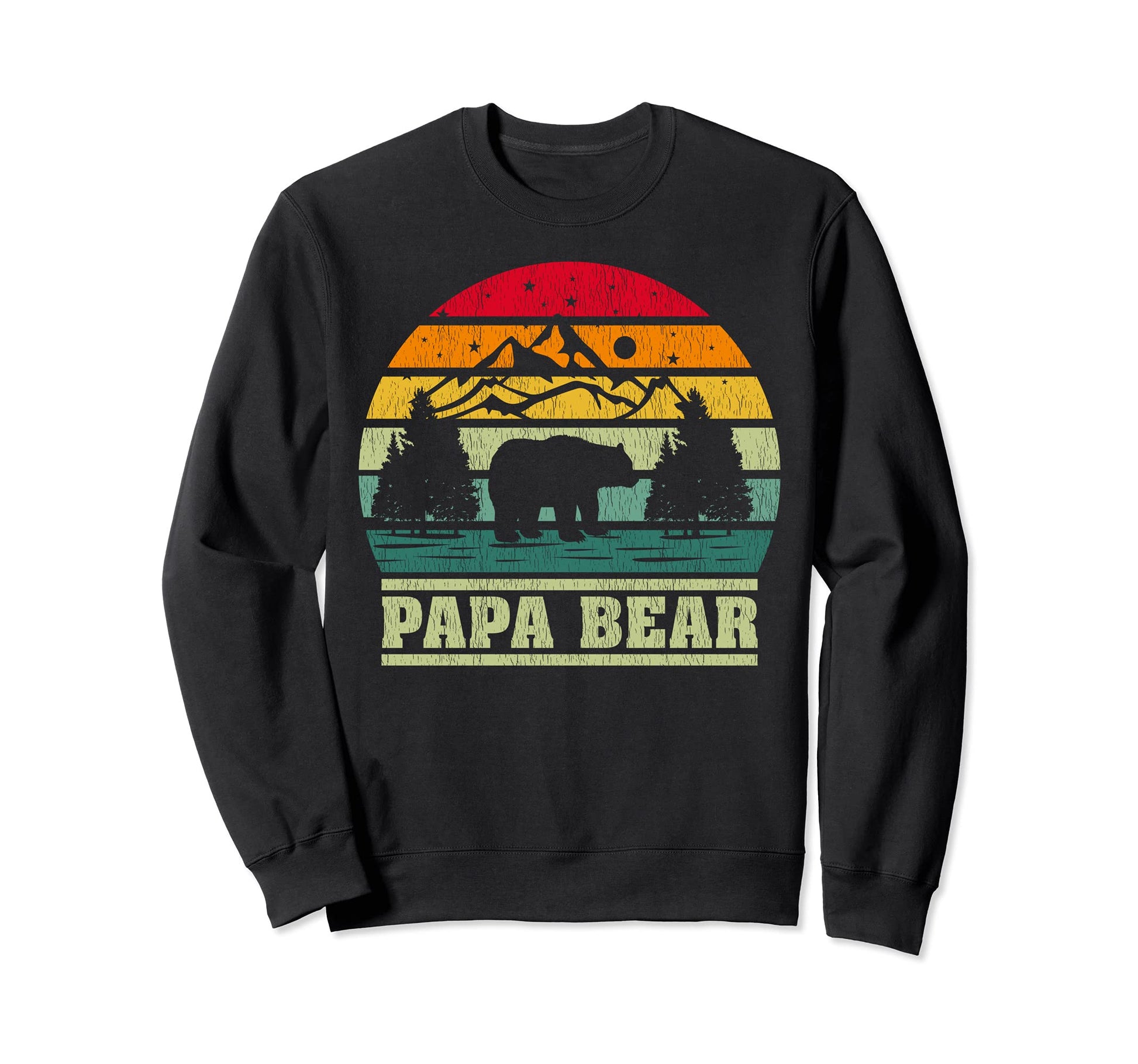 Mountain Camping Papa Bear Fathers Sweatshirt - Unique Graphic Men Women - T-Shirt, Sweatshirt, Hoodie