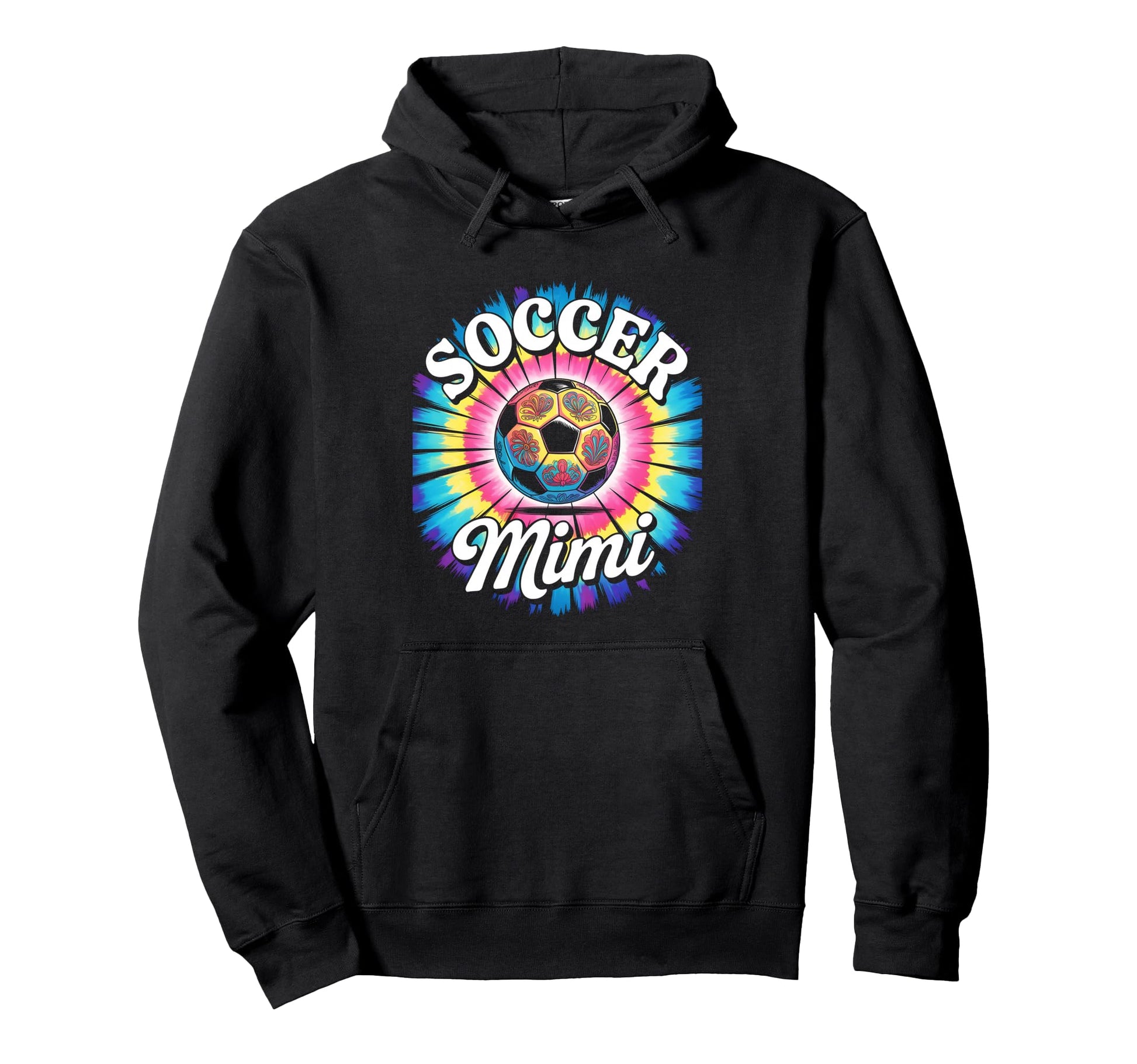 Soccer Mimi Grandma Tie Dye Hoodie - Minimalist Print Unisex - T-Shirt, Sweatshirt, Hoodie