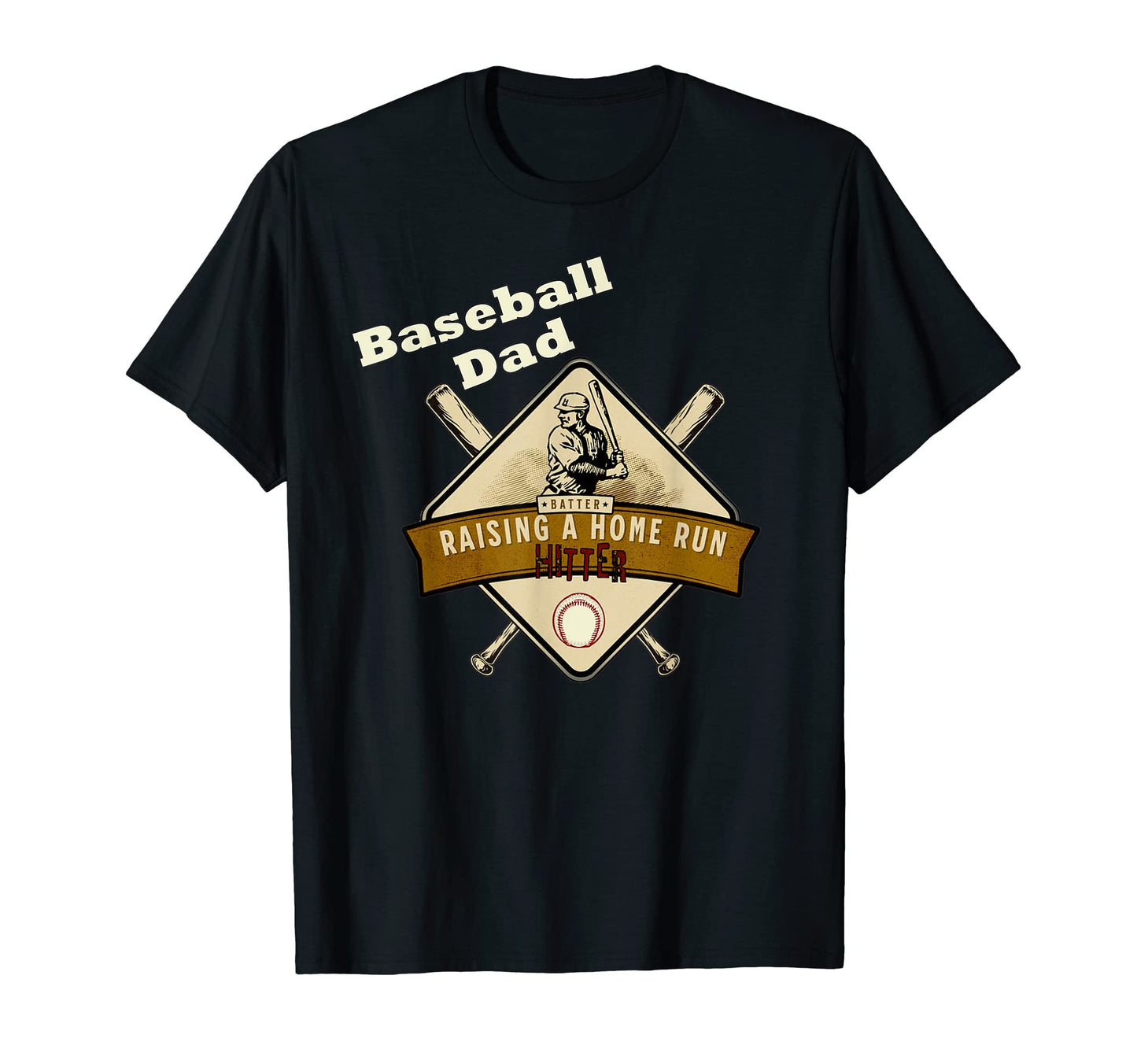 Mens Dad Raising Homerun Hitter T-Shirt - Minimalist Print for Adults - T-Shirt, Sweatshirt, Hoodie