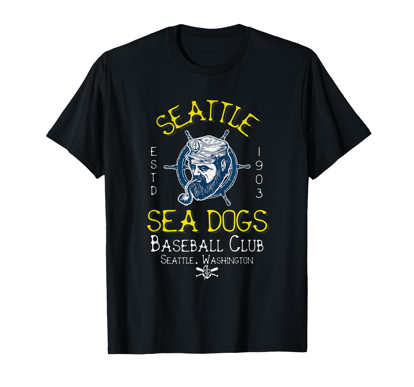 Seattle Sea Dogs Minor League Baseball T-Shirt - Custom Art Print Unisex - T-Shirt, Sweatshirt, Hoodie
