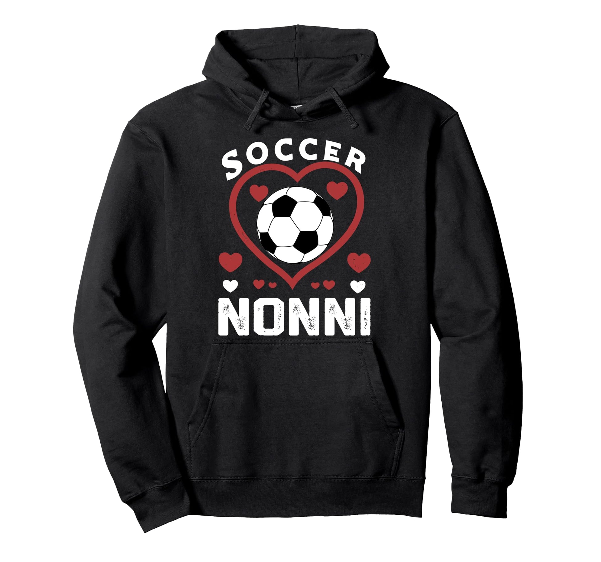 Soccer Nonni Heart Nonni Soccer Player Hoodie - Minimalist Print for Adults - T-Shirt, Sweatshirt, Hoodie