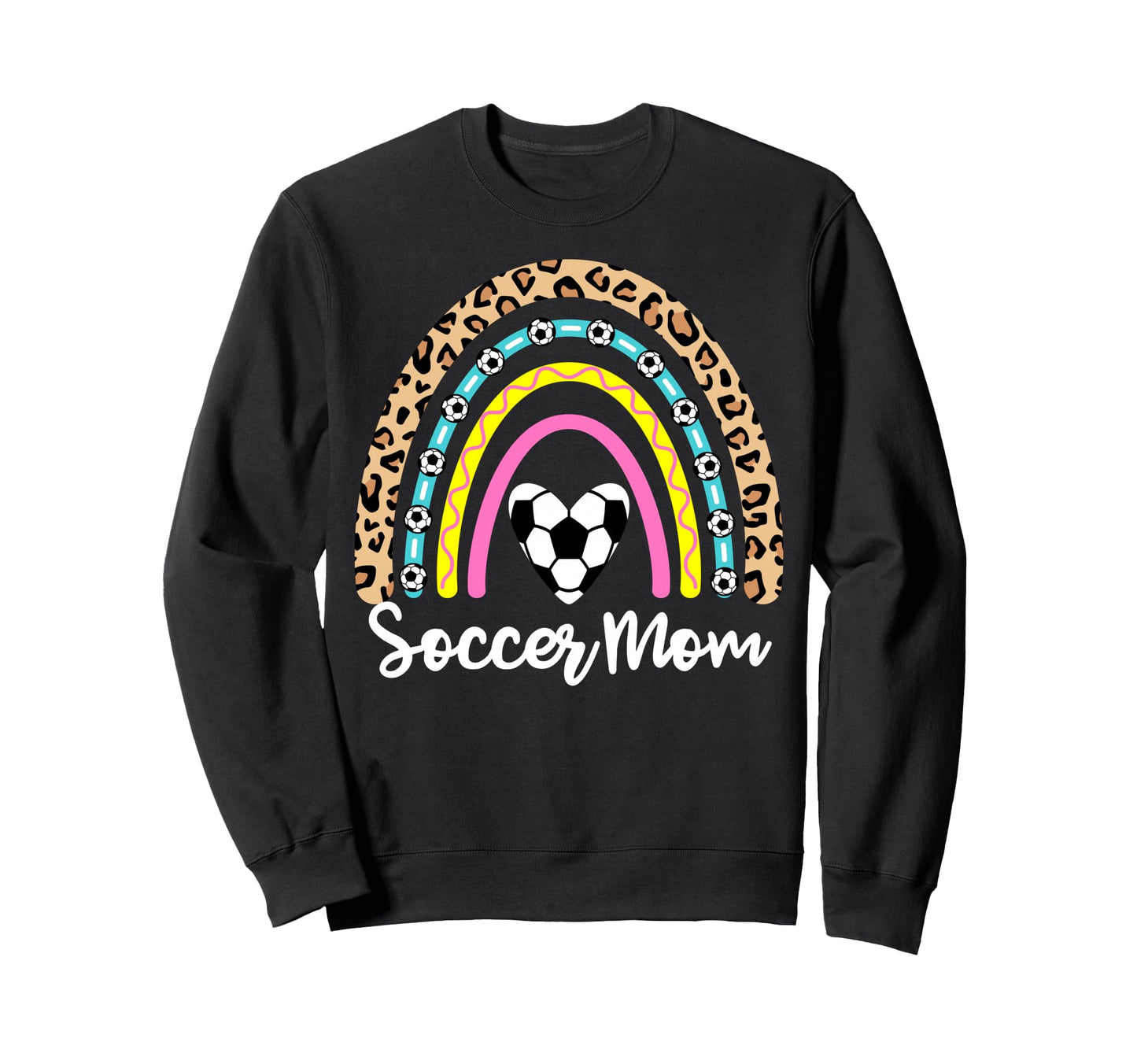 Soccer Mom Boho Rainbow Funny Soccer Sweatshirt - Unique Graphic Men Women - T-Shirt, Sweatshirt, Hoodie