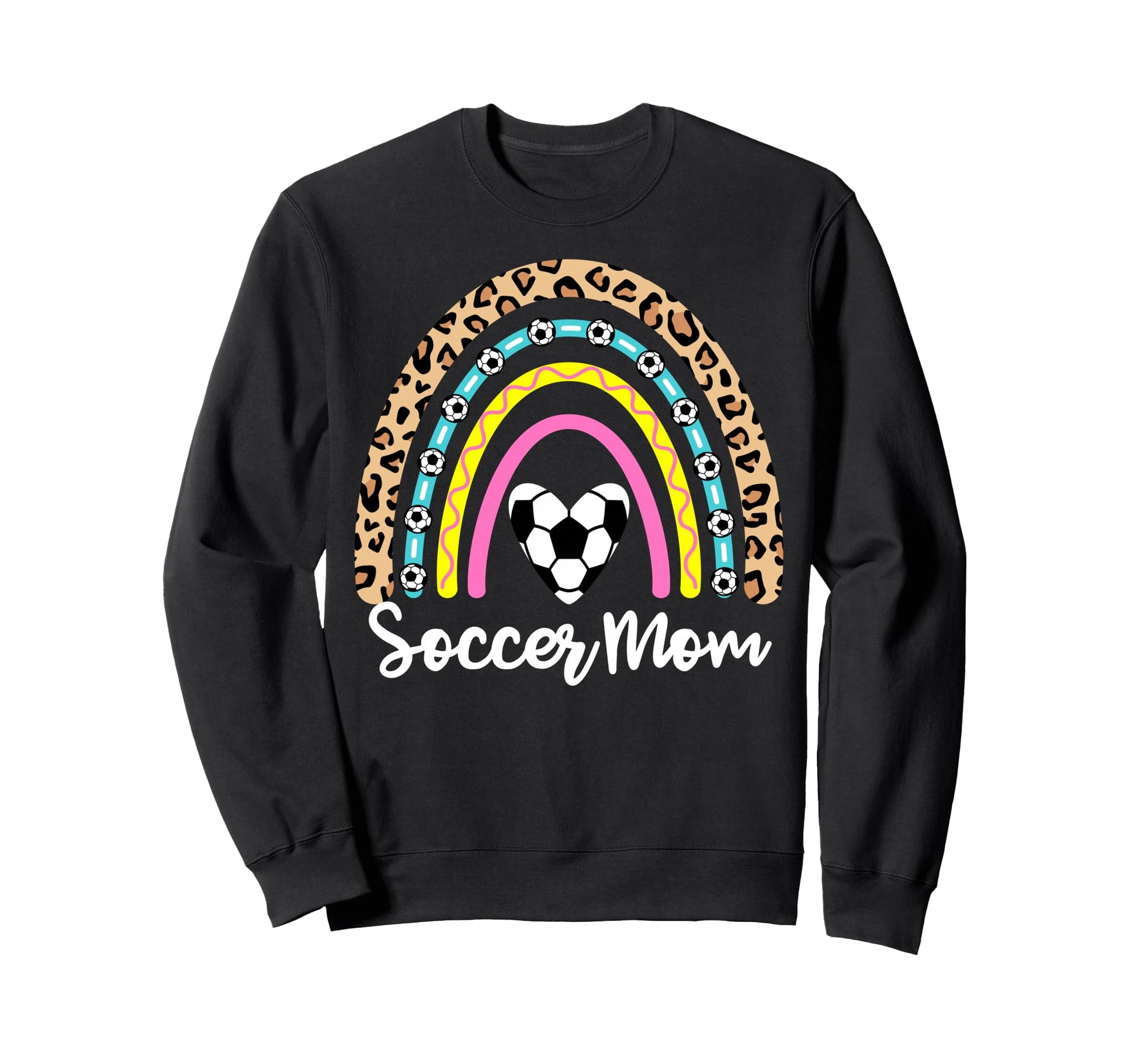 Soccer Mom Boho Rainbow Funny Soccer Sweatshirt - Unique Graphic Men Women - T-Shirt, Sweatshirt, Hoodie