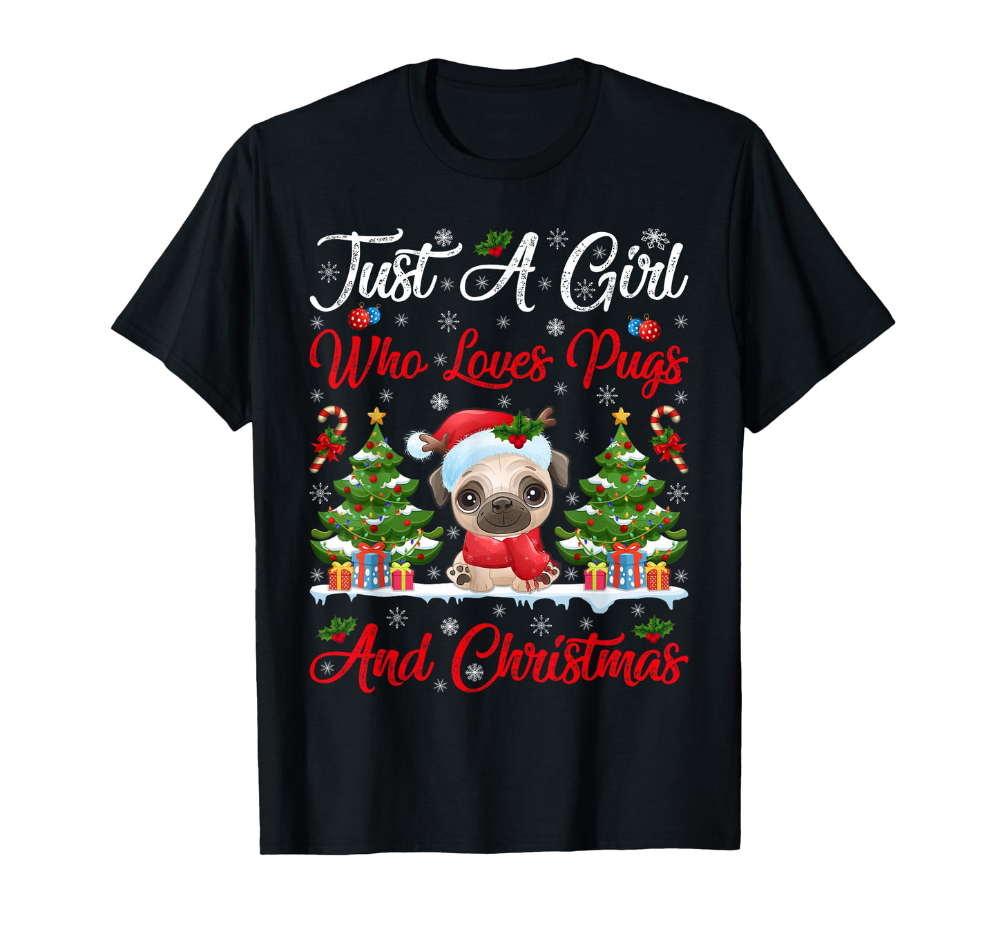 Pug Lover Gift Just Who Loves Pugs T-Shirt - Minimalist Print for Adults - T-Shirt, Sweatshirt, Hoodie