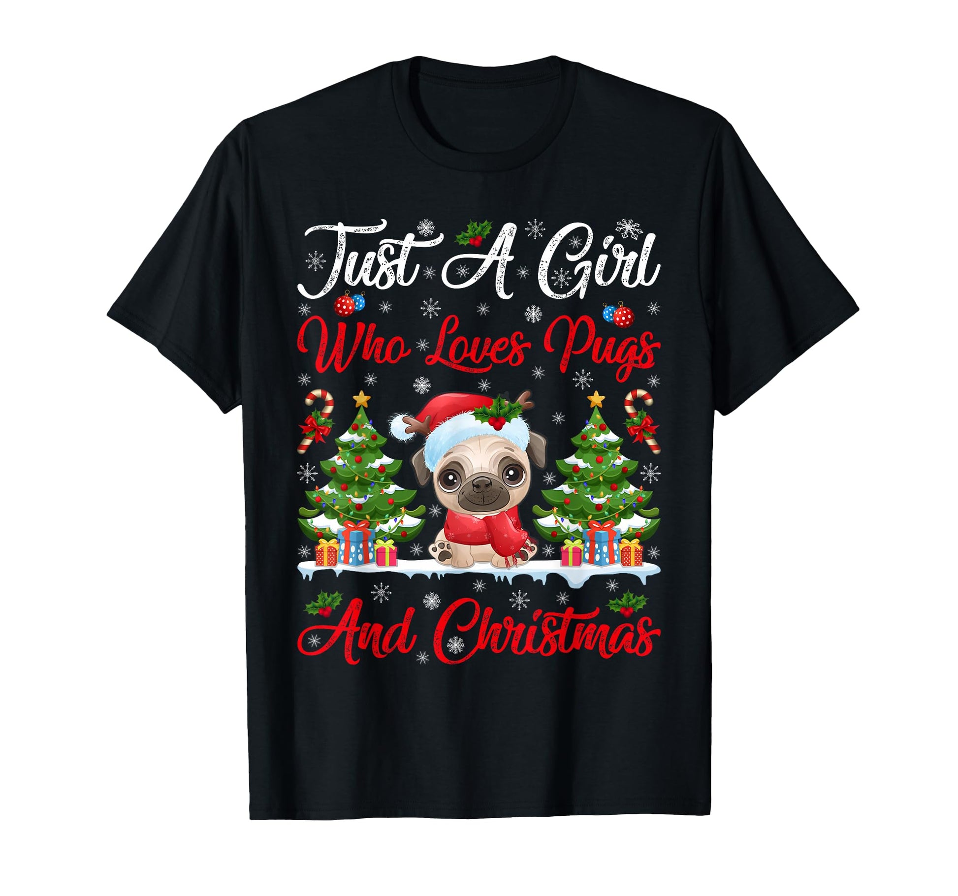 Pug Lover Gift Just Who Loves Pugs T-Shirt - Minimalist Print for Adults - T-Shirt, Sweatshirt, Hoodie