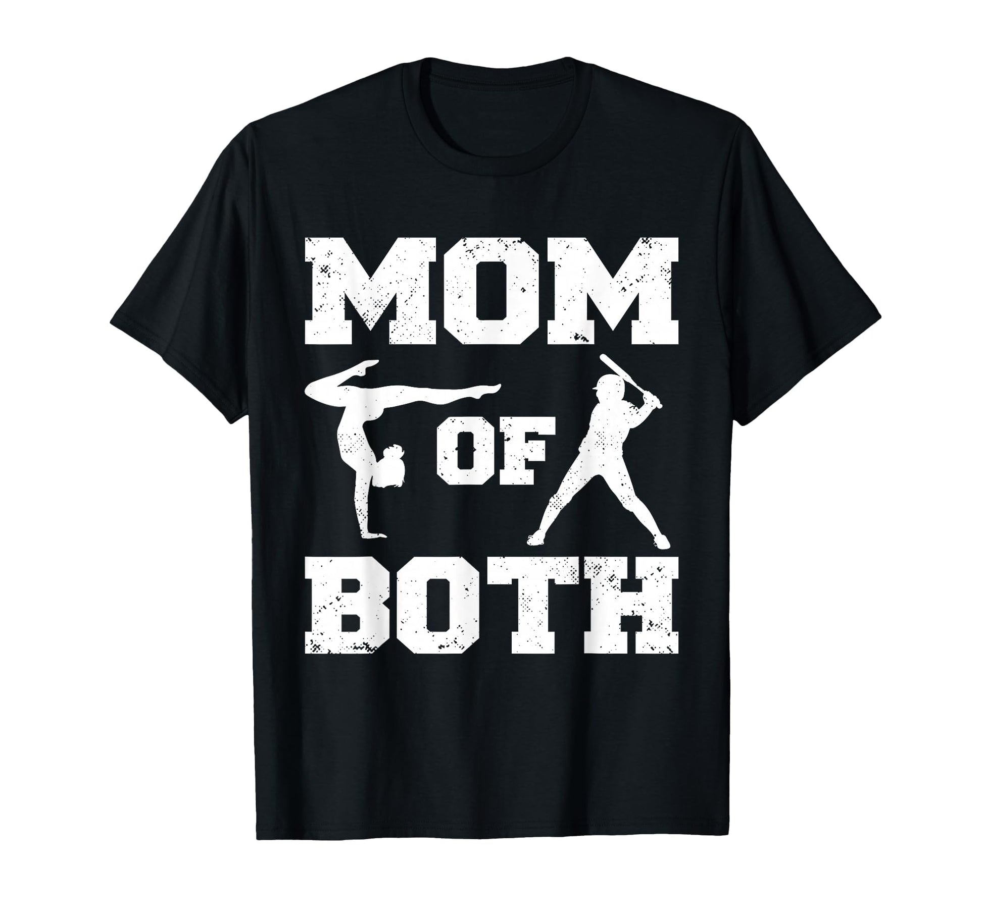 Mom Both Funny Baseball Gymnastics T-Shirt - Custom Art Print for Adults - T-Shirt, Sweatshirt, Hoodie
