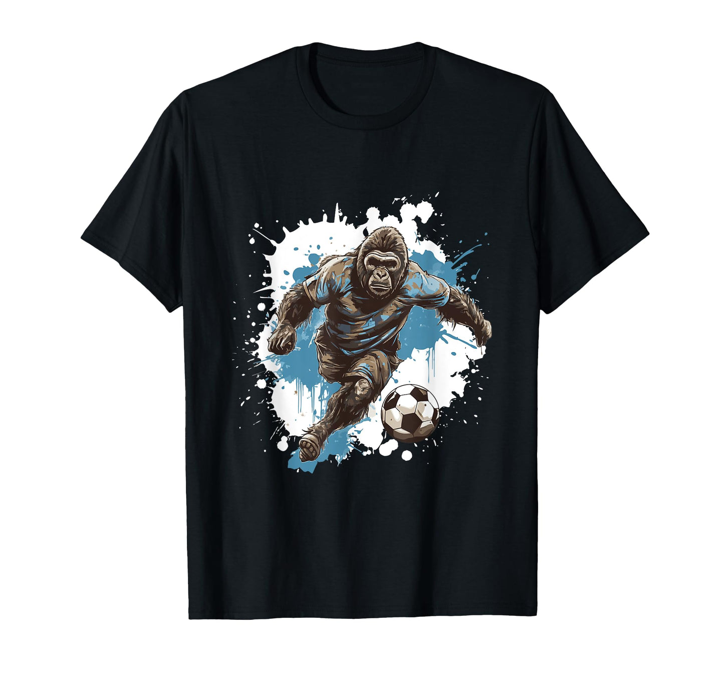 Gorilla Playing Soccer Sports Team Animal T-Shirt - Trendy Graphic Unisex - T-Shirt, Sweatshirt, Hoodie