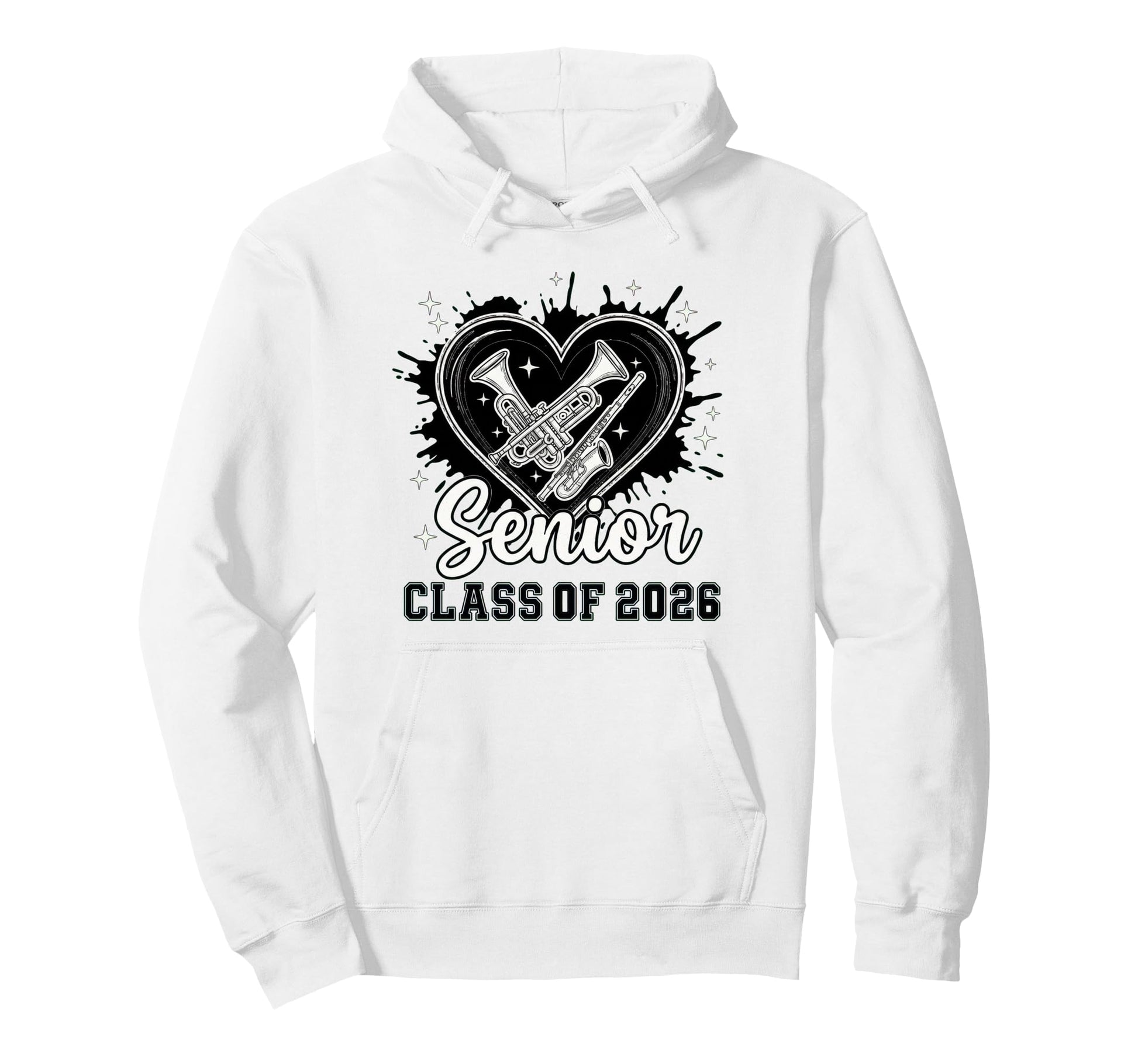 Senior Class 2026 Concert Band Musician Hoodie - Custom Art Print Unisex - T-Shirt, Sweatshirt, Hoodie