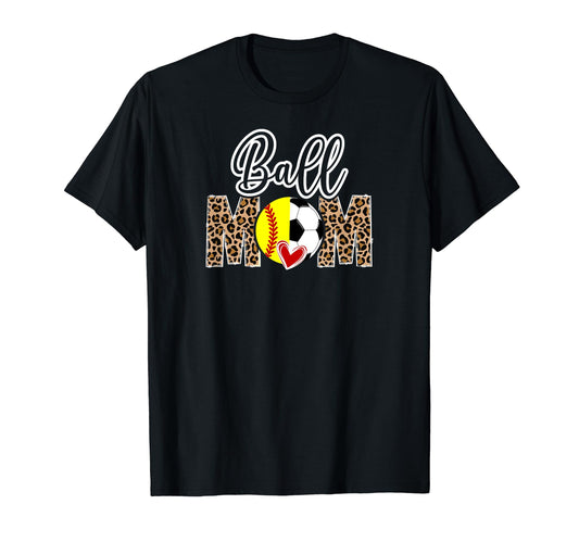 Ball Mom Soccer Softball Mom Softball T-Shirt - Aesthetic Graphic Unisex - T-Shirt, Sweatshirt, Hoodie