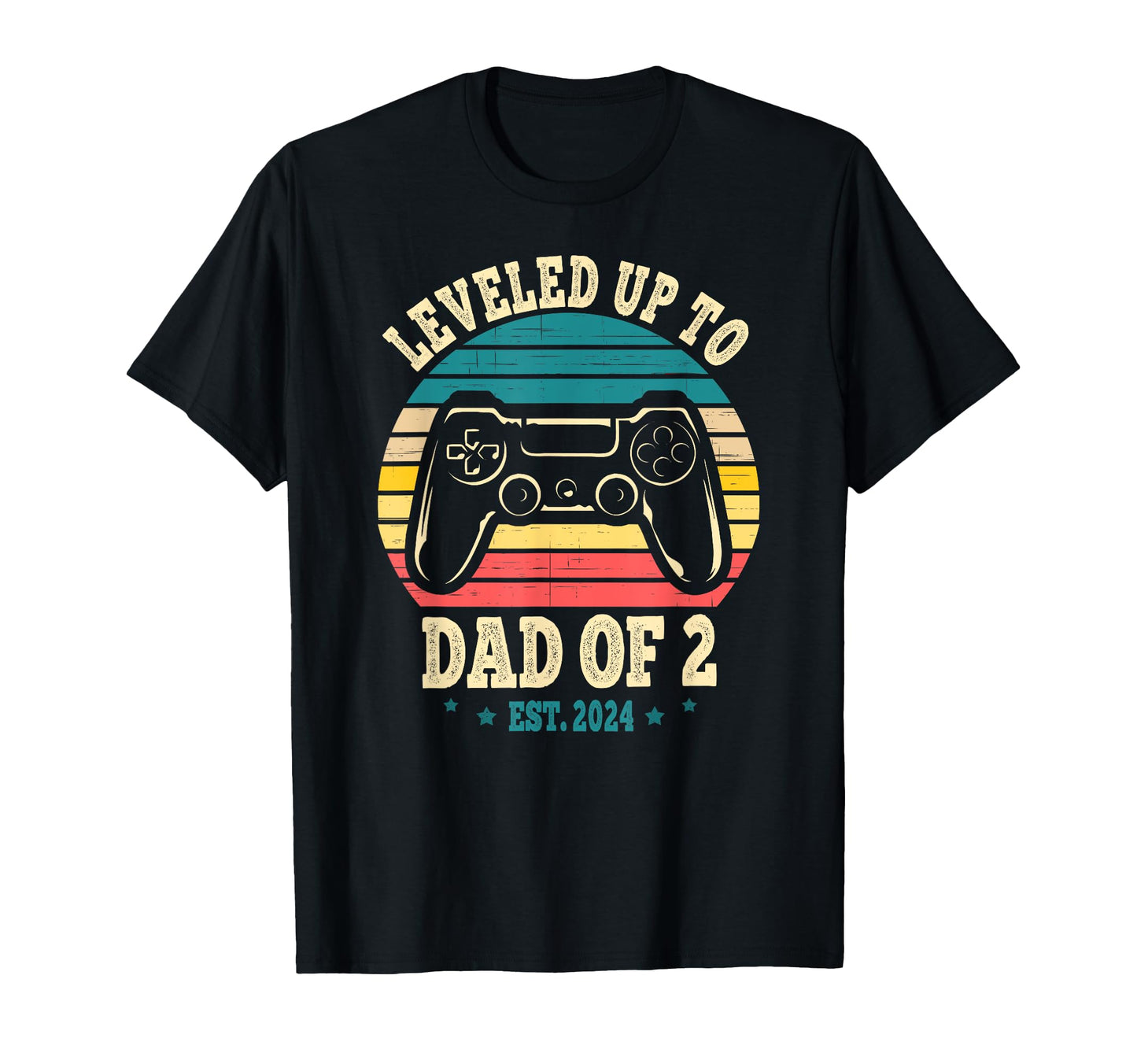 Daddy Again 2024 I Leveled Up To Dad 2 T-Shirt - Graphic Print for Adults - T-Shirt, Sweatshirt, Hoodie