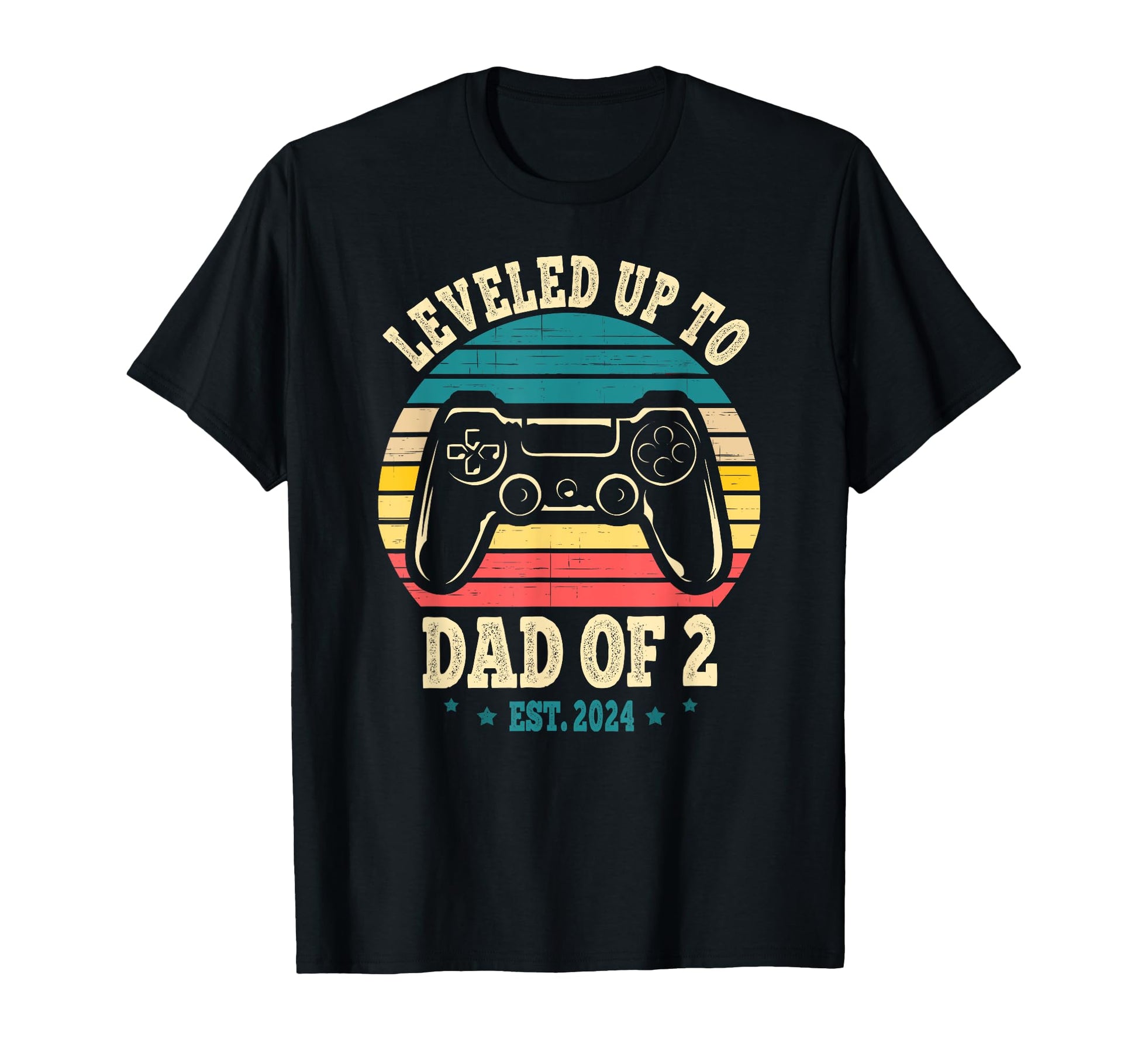 Daddy Again 2024 I Leveled Up To Dad 2 T-Shirt - Graphic Print for Adults - T-Shirt, Sweatshirt, Hoodie